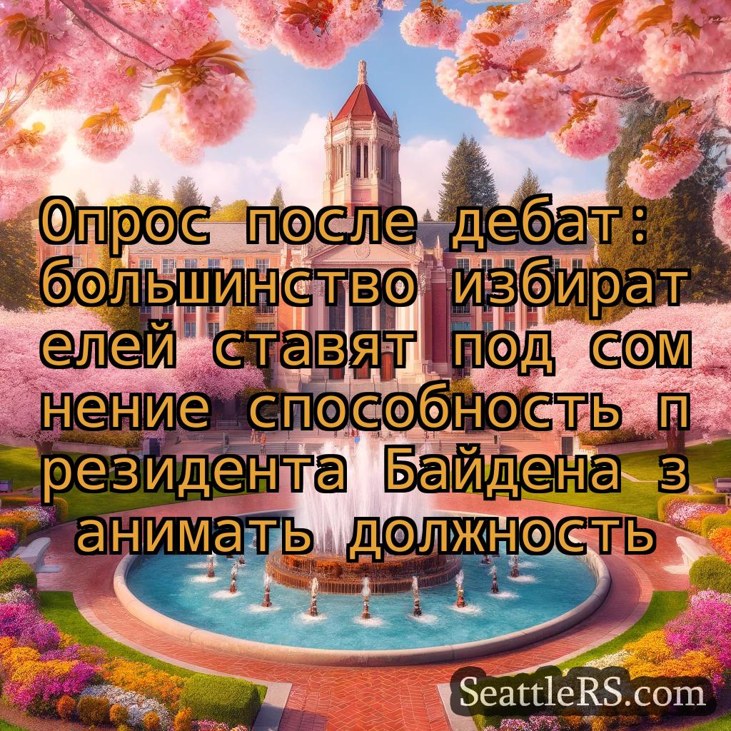 Сиэтл новости Опрос после дебат: большинство