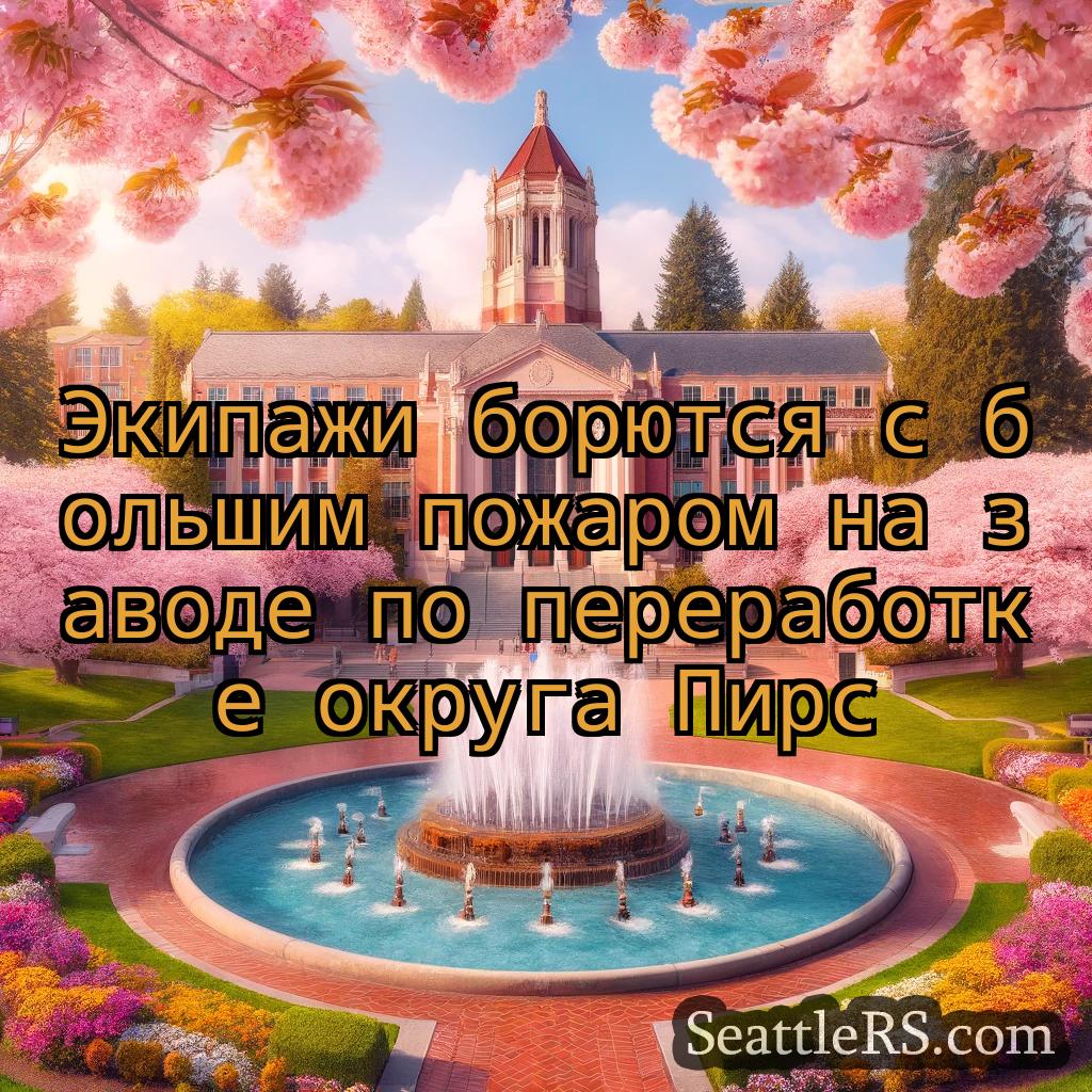Сиэтл новости Экипажи борются с большим пожаром