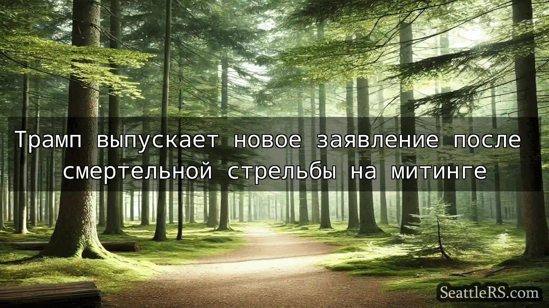 Сиэтл новости Трамп выпускает новое заявление