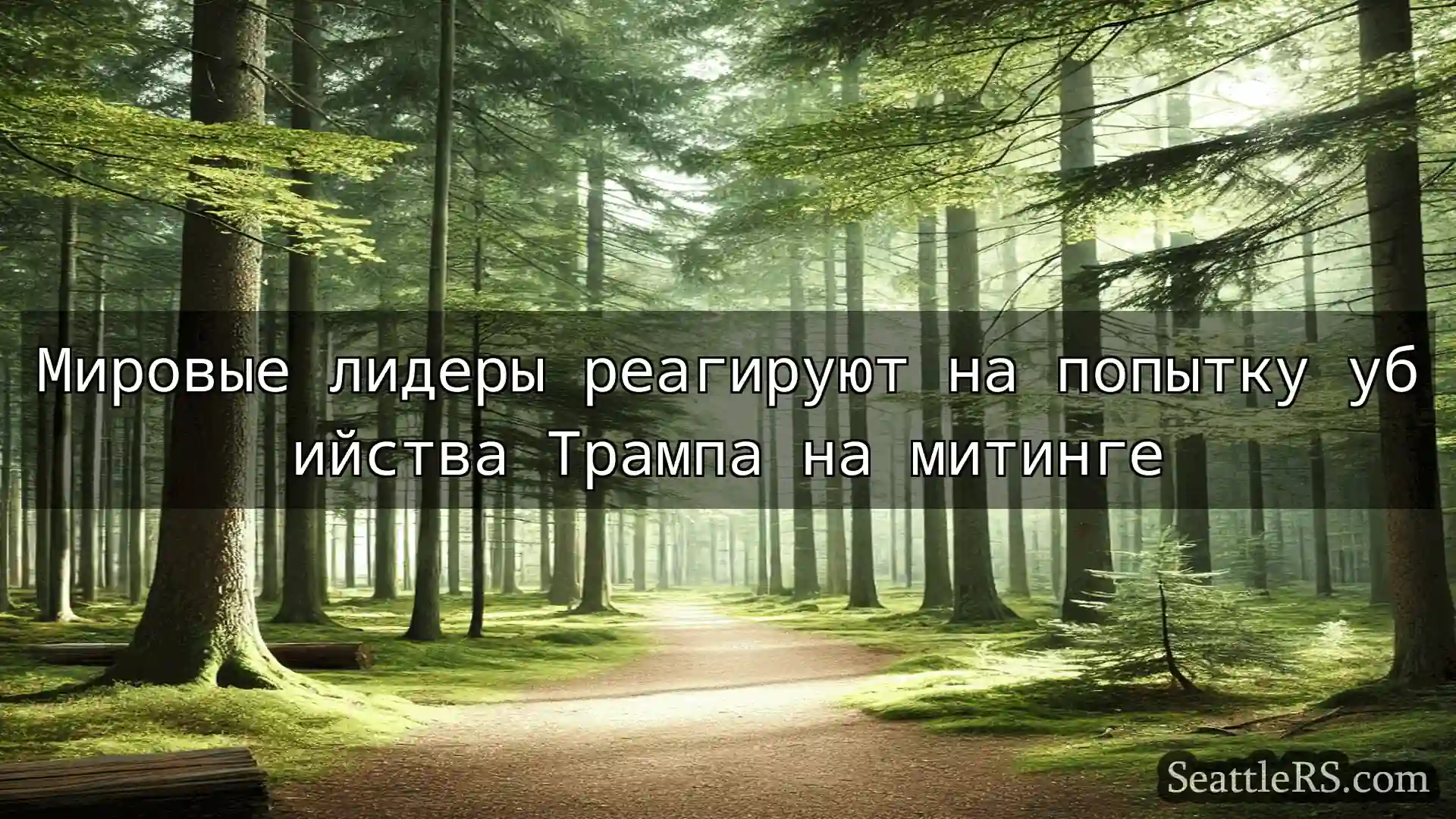 Сиэтл новости Мировые лидеры реагируют на