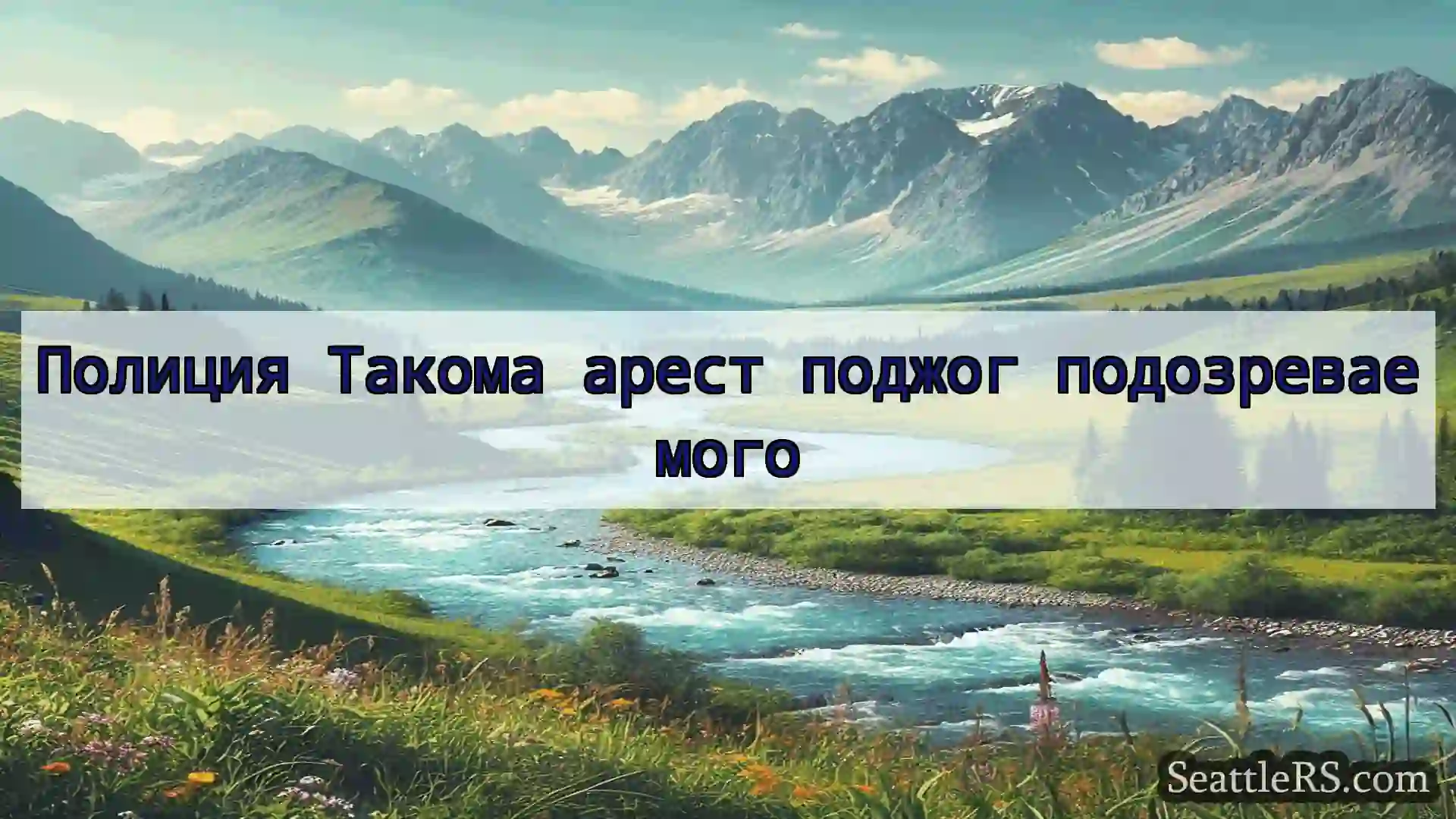 Сиэтл новости Полиция Такома арест поджог
