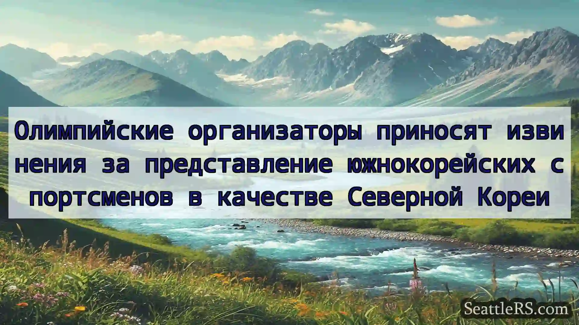 Сиэтл новости Олимпийские организаторы приносят