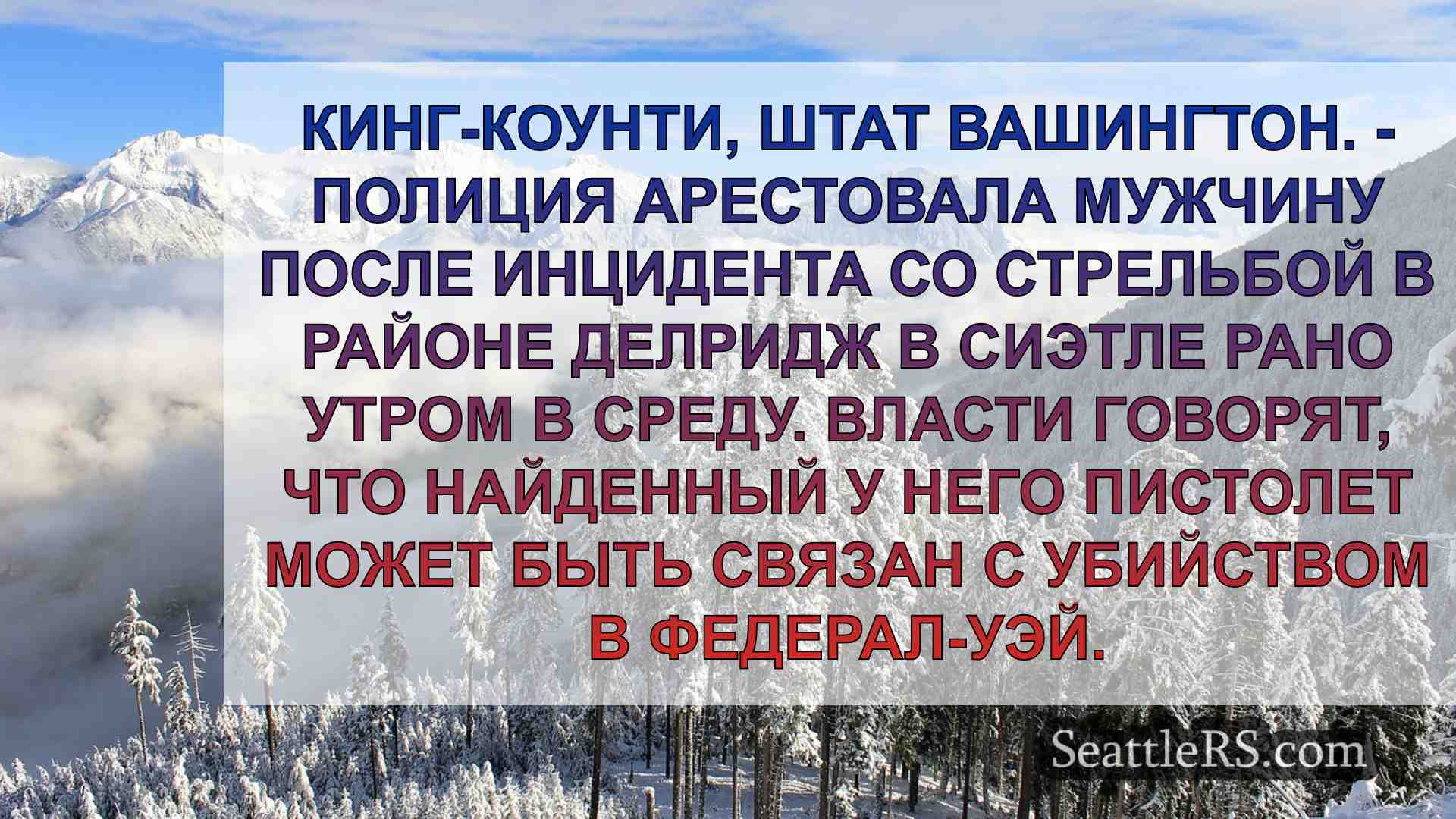 Мужчина арестован за стрельбу в Сиэтле,