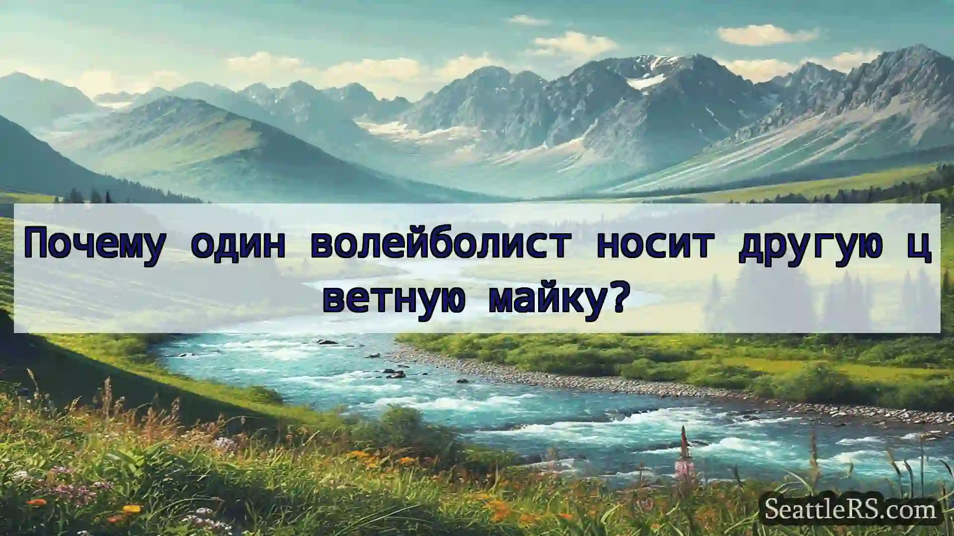 Сиэтл новости Почему один волейболист носит