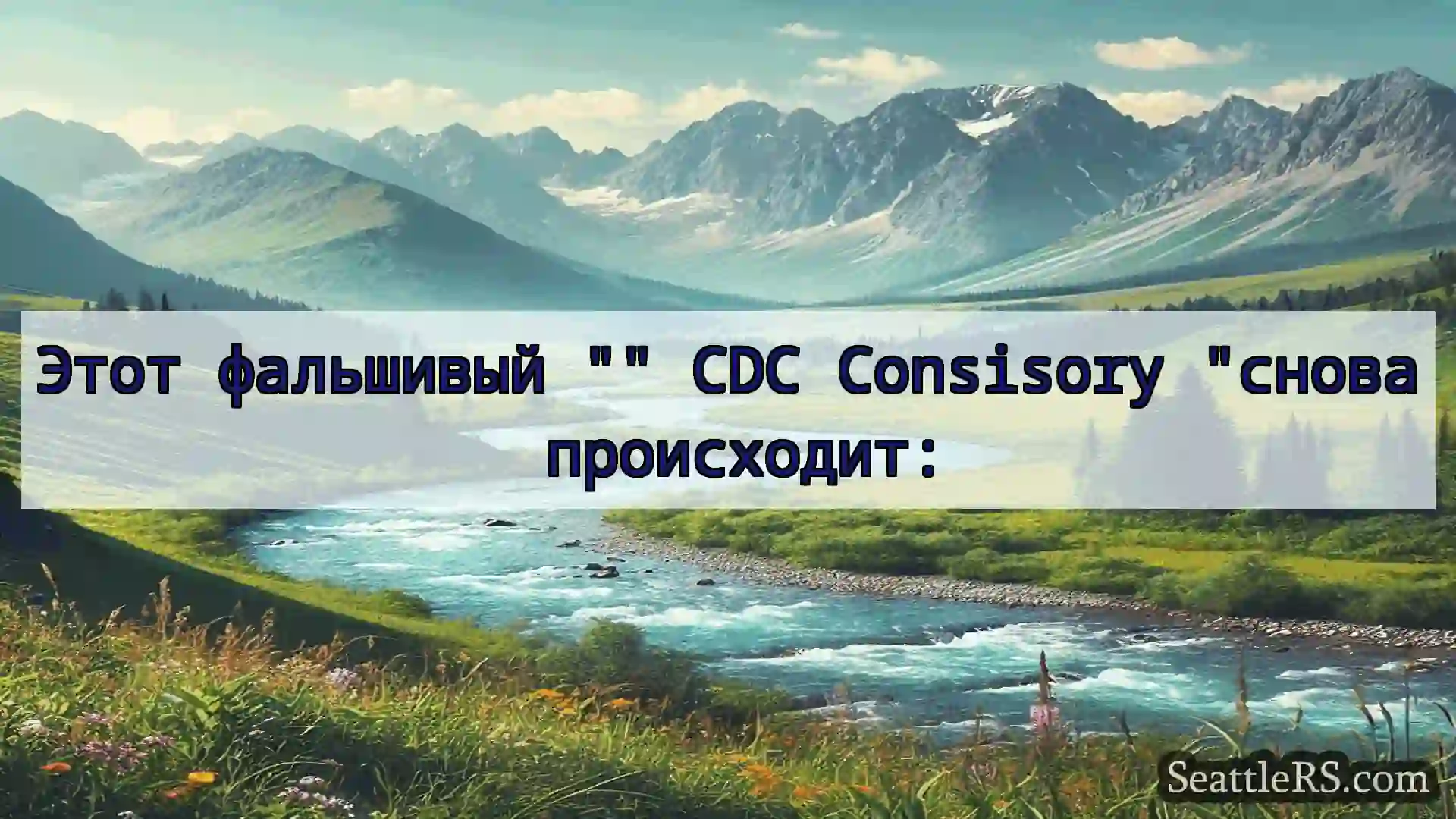Сиэтл новости Этот фальшивый CDC Consisory