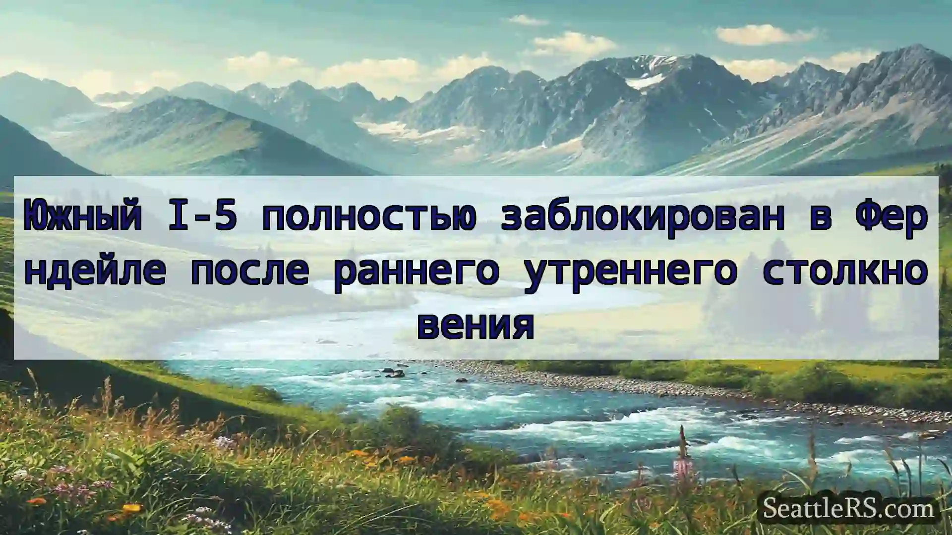 Сиэтл новости Южный I-5 полностью заблокирован в