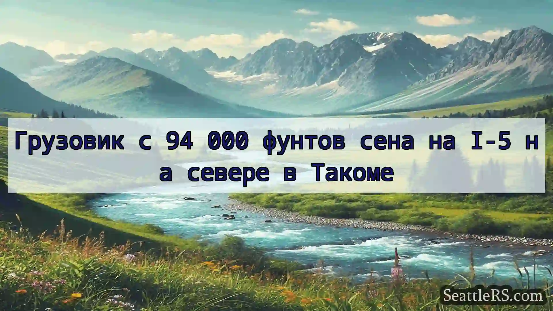 Сиэтл новости Грузовик с 94 000 фунтов сена на