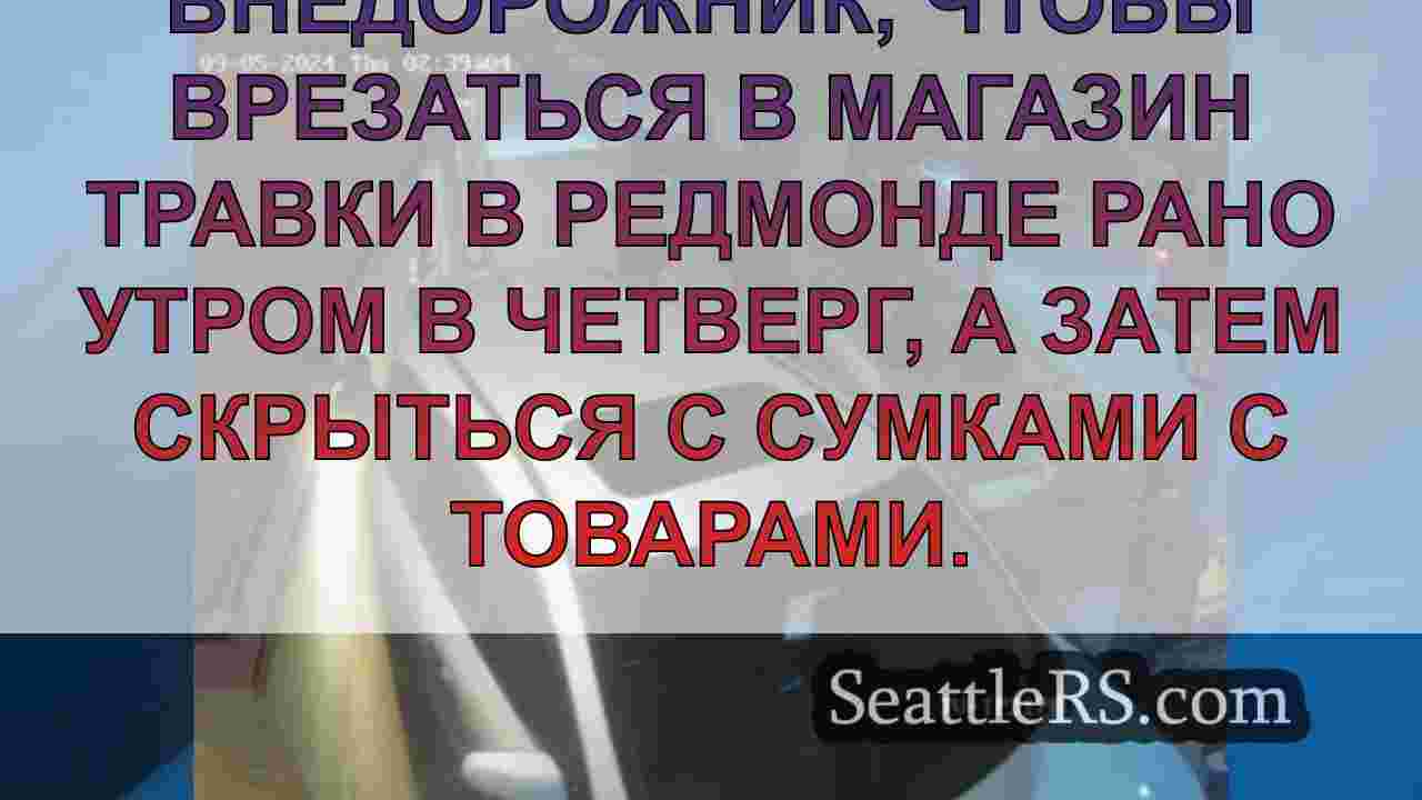 Воры врезаются на угнанном внедорожнике