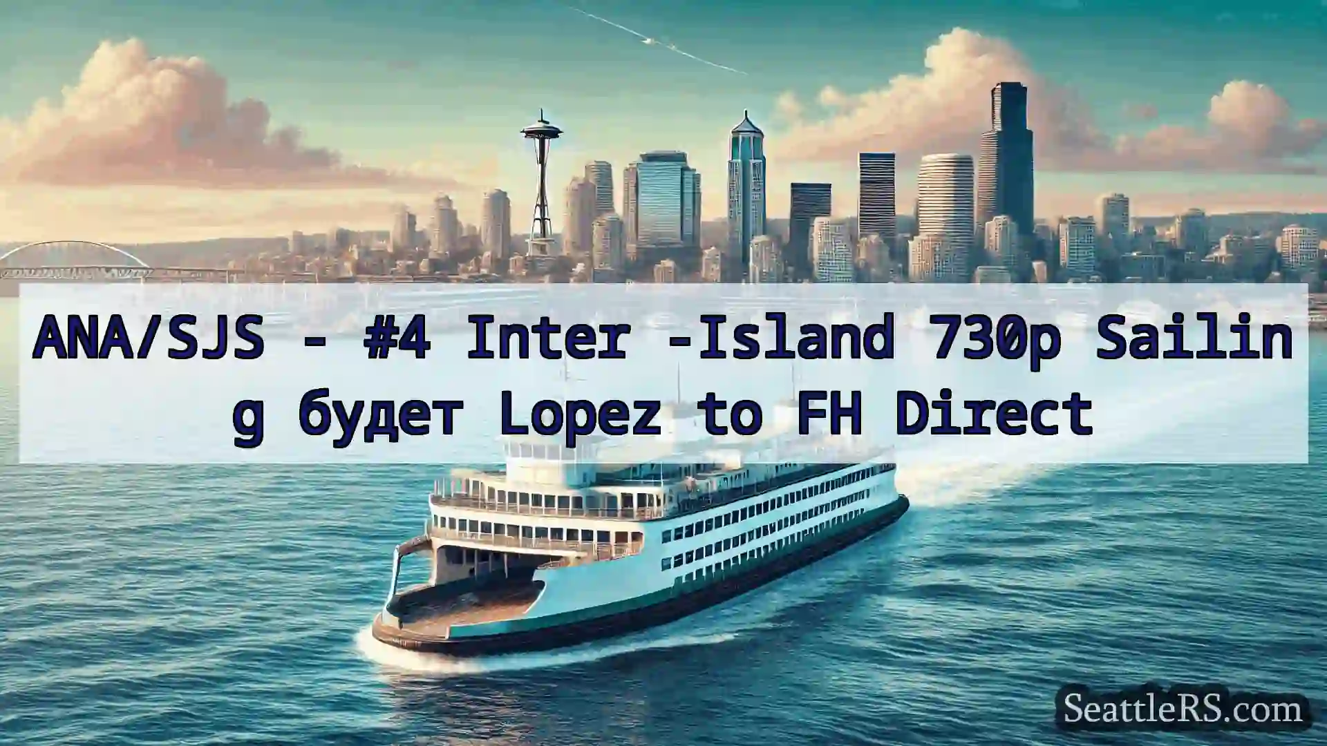 Сиэтл паромные новости ANA/SJS - #4 Inter -Island 730p