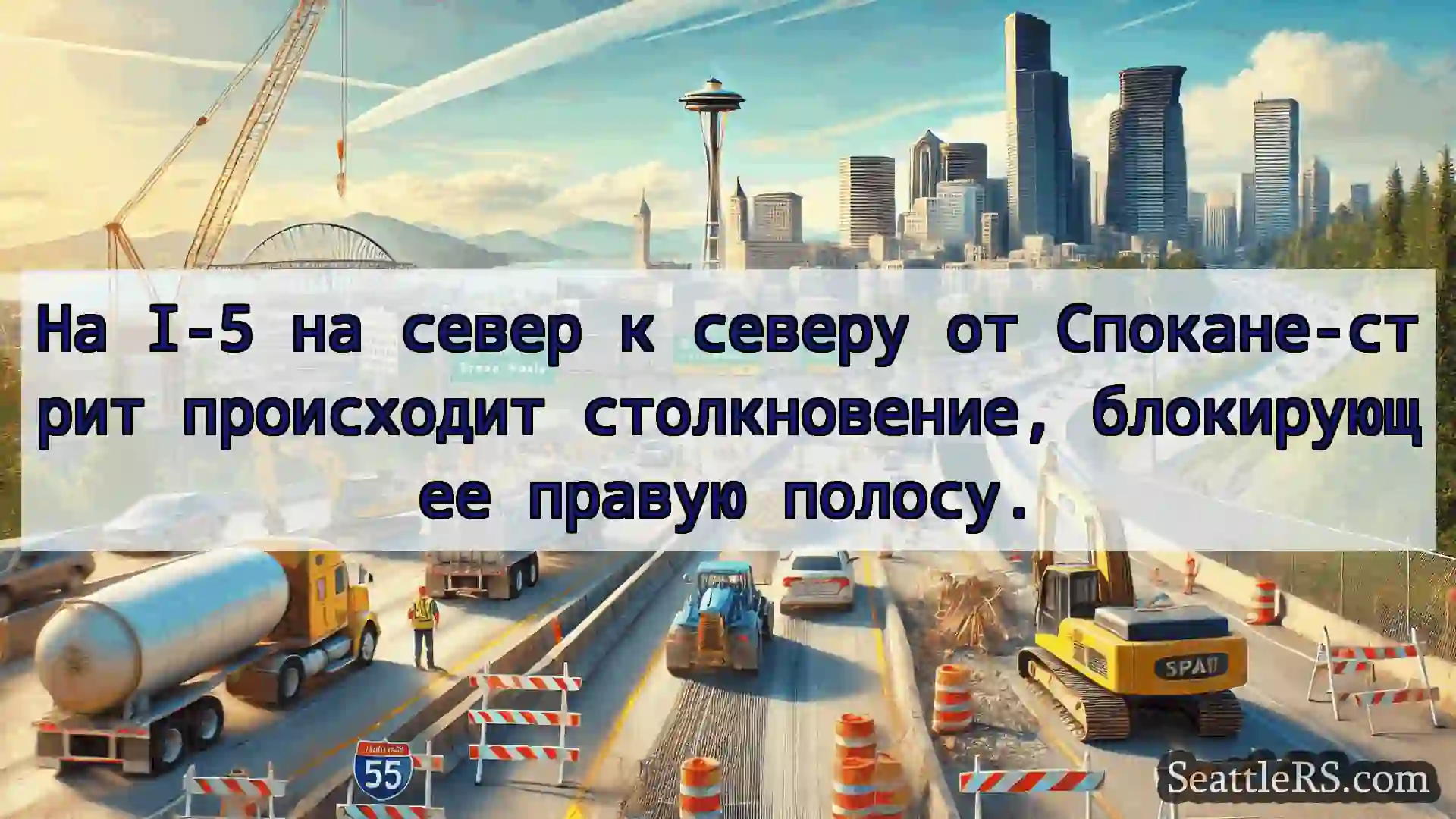 Транспортные новости Сиэтла На I-5 на север к северу от