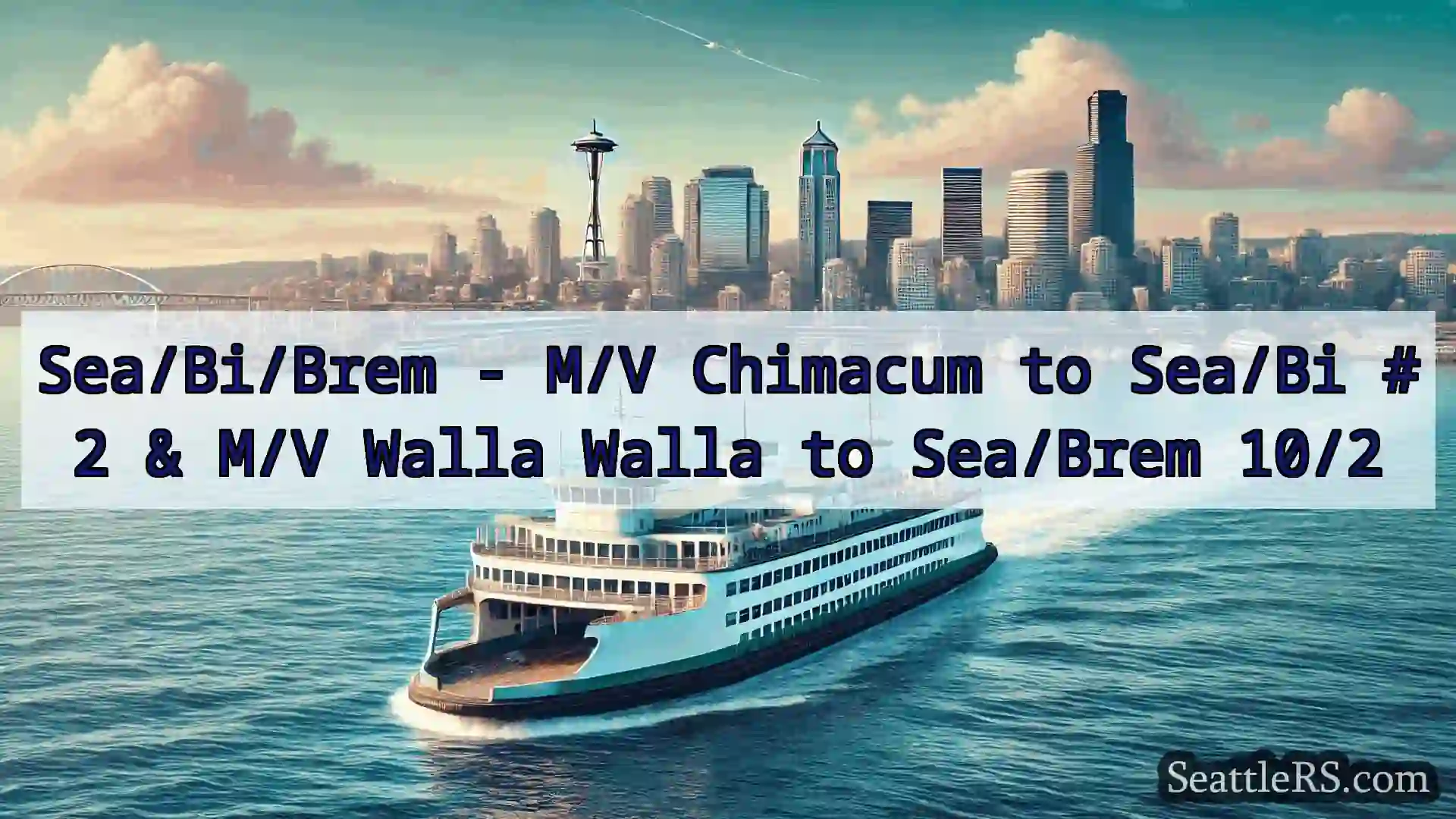 Сиэтл паромные новости Sea/Bi/Brem - M/V Chimacum to
