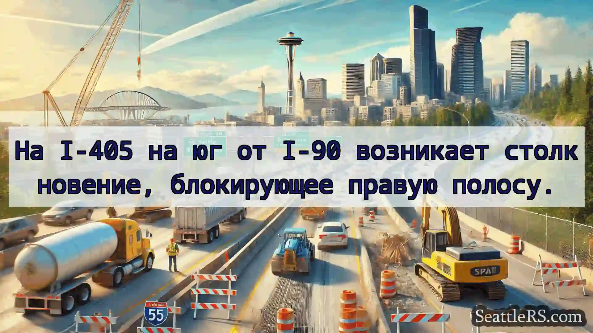 Транспортные новости Сиэтла На I-405 на юг от I-90 возникает