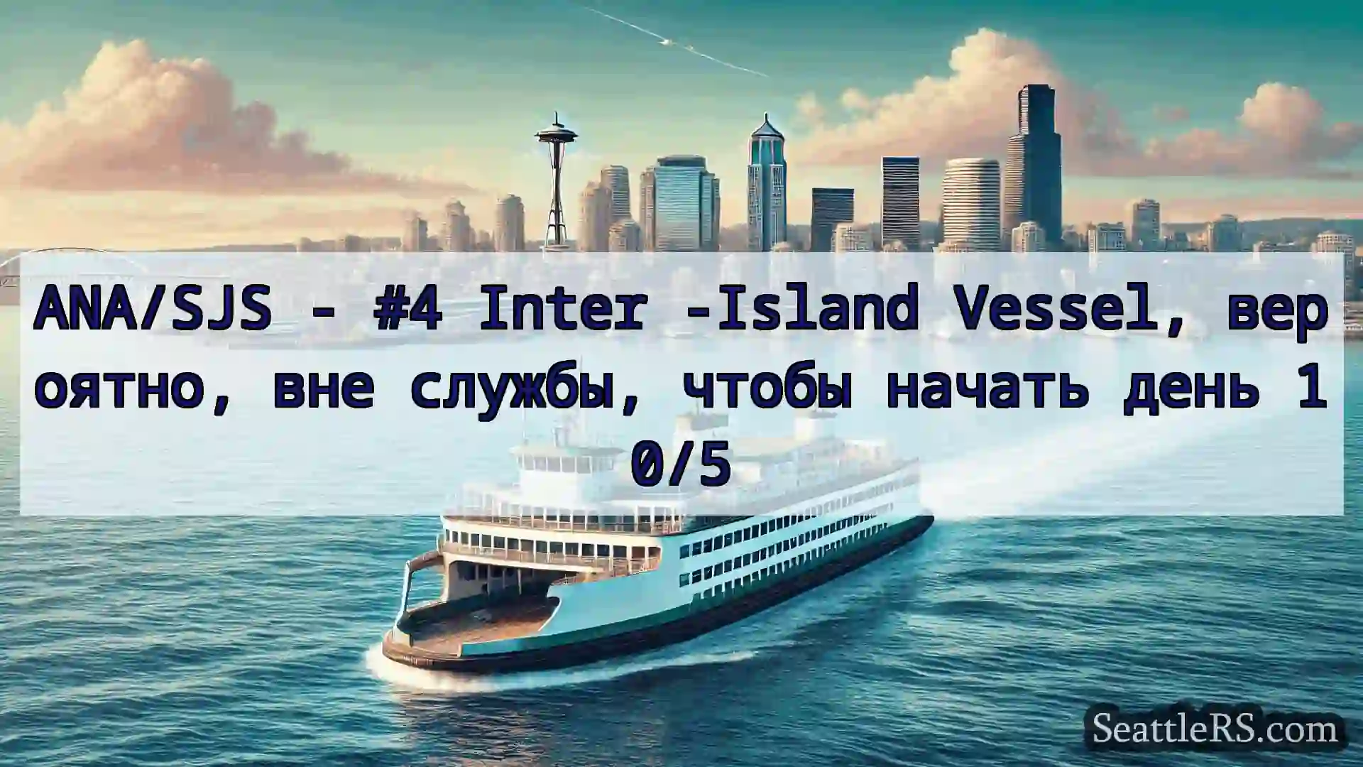 Сиэтл паромные новости ANA/SJS - #4 Inter -Island Vessel,