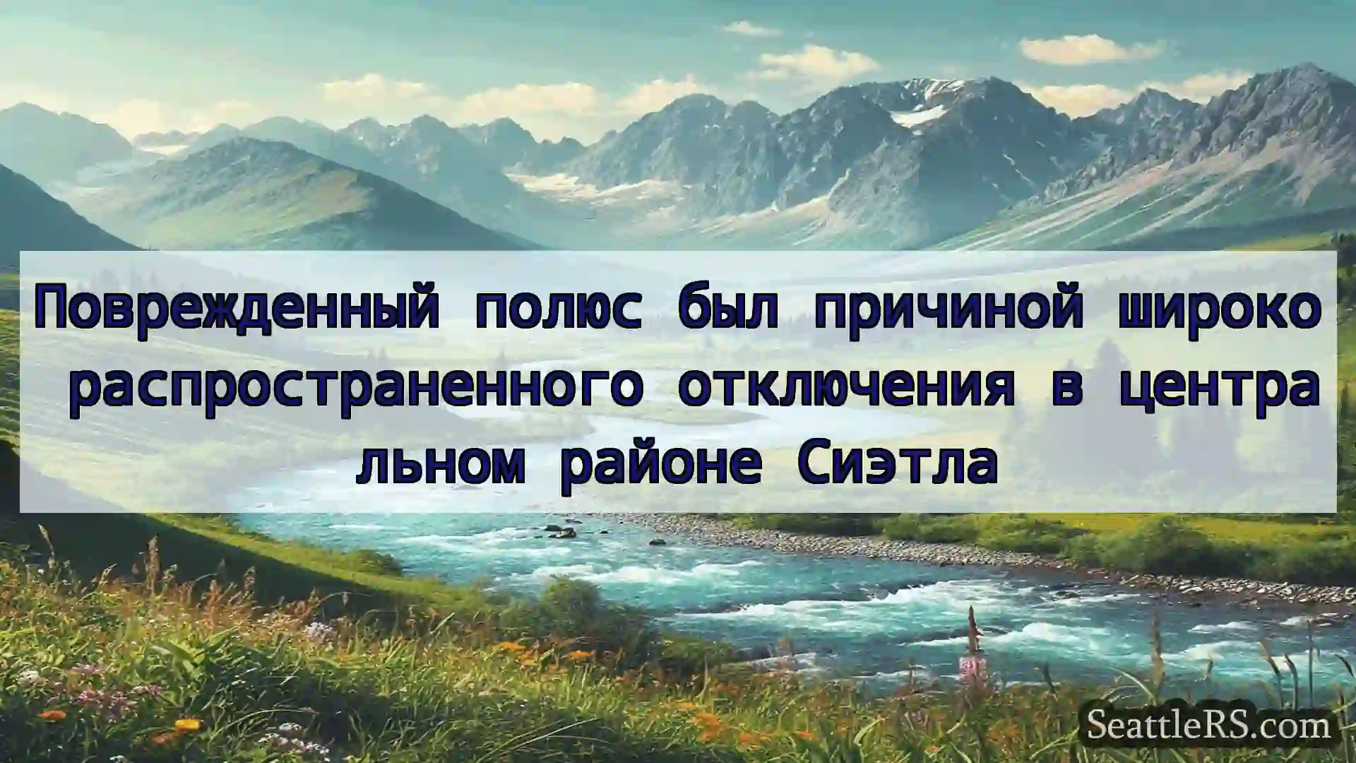 Сиэтл новости Поврежденный полюс был причиной