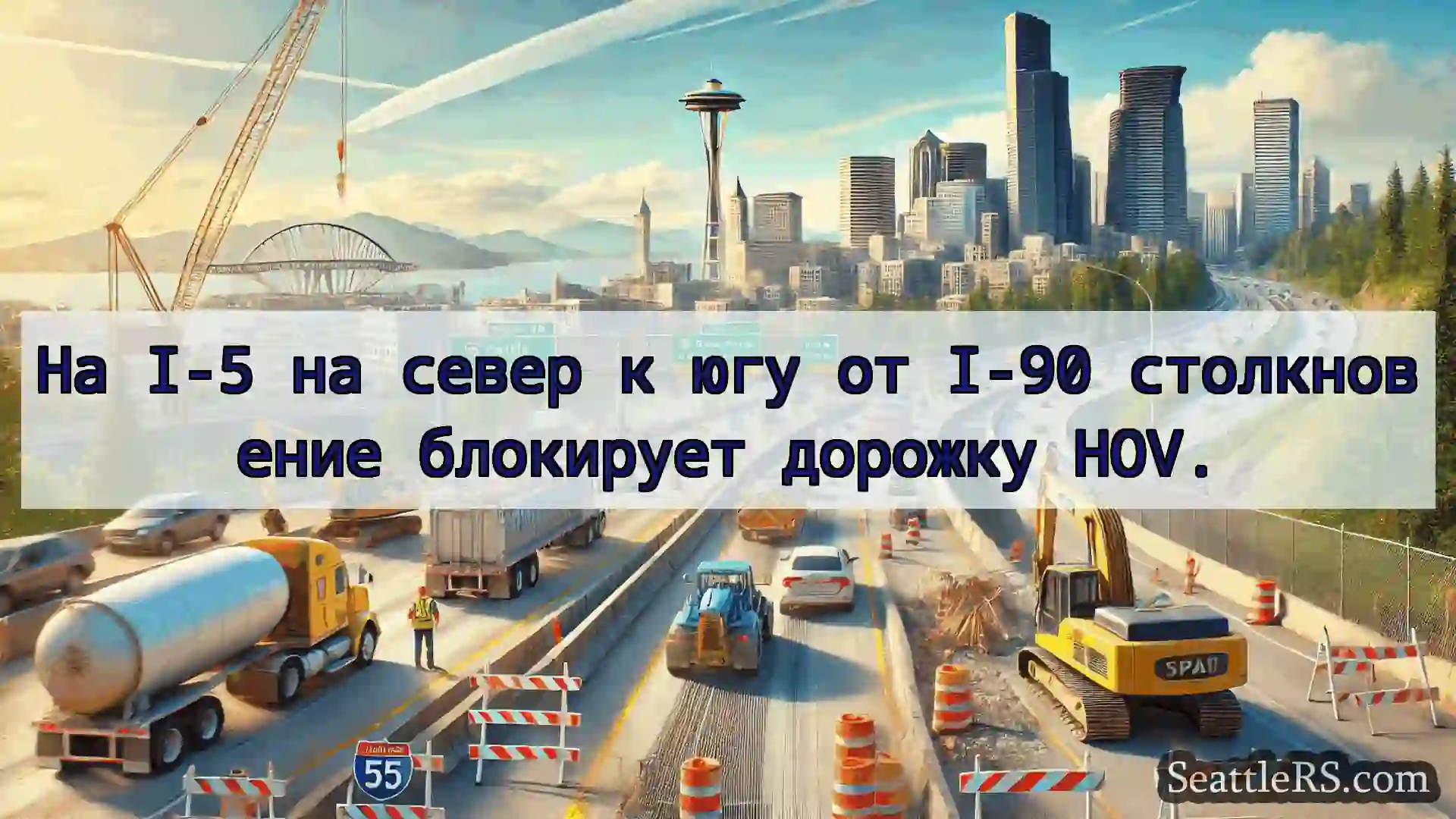 Транспортные новости Сиэтла На I-5 на север к югу от I-90