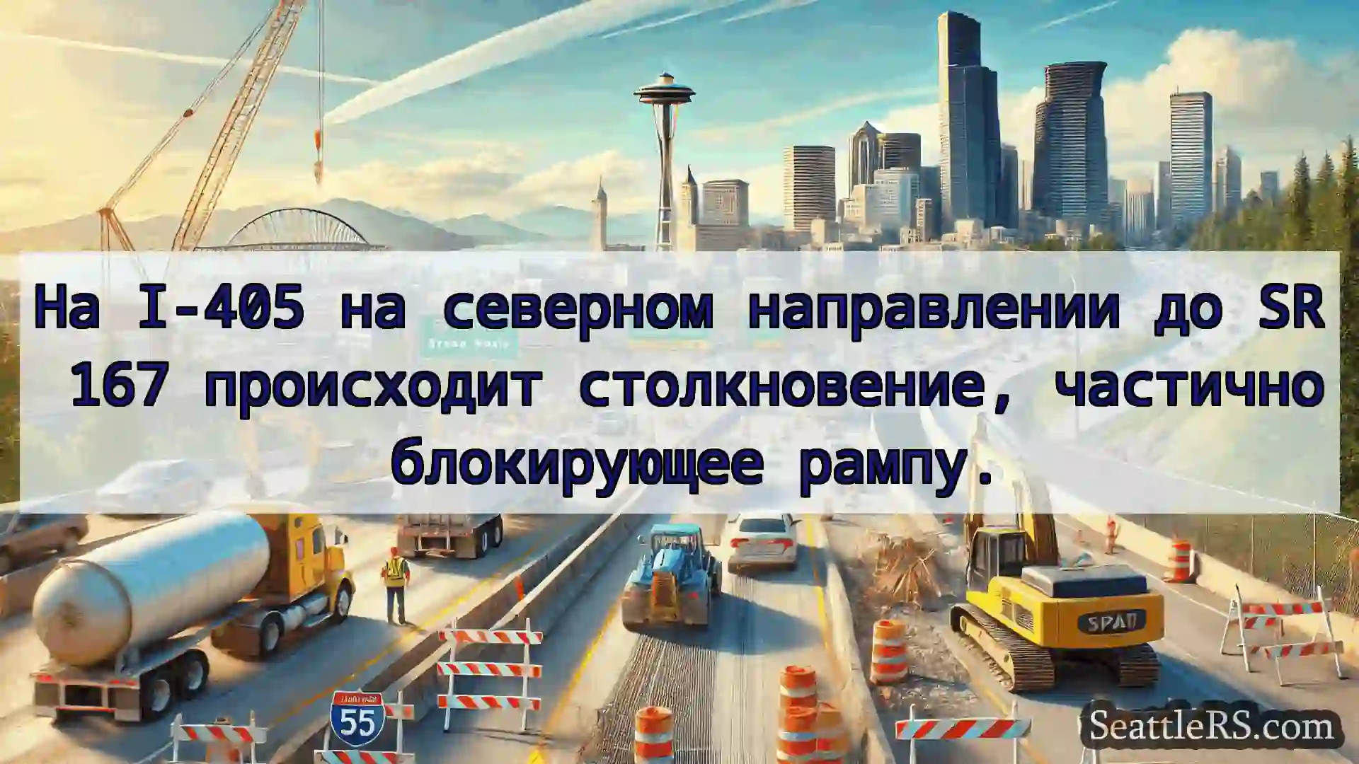 Транспортные новости Сиэтла На I-405 на северном направлении