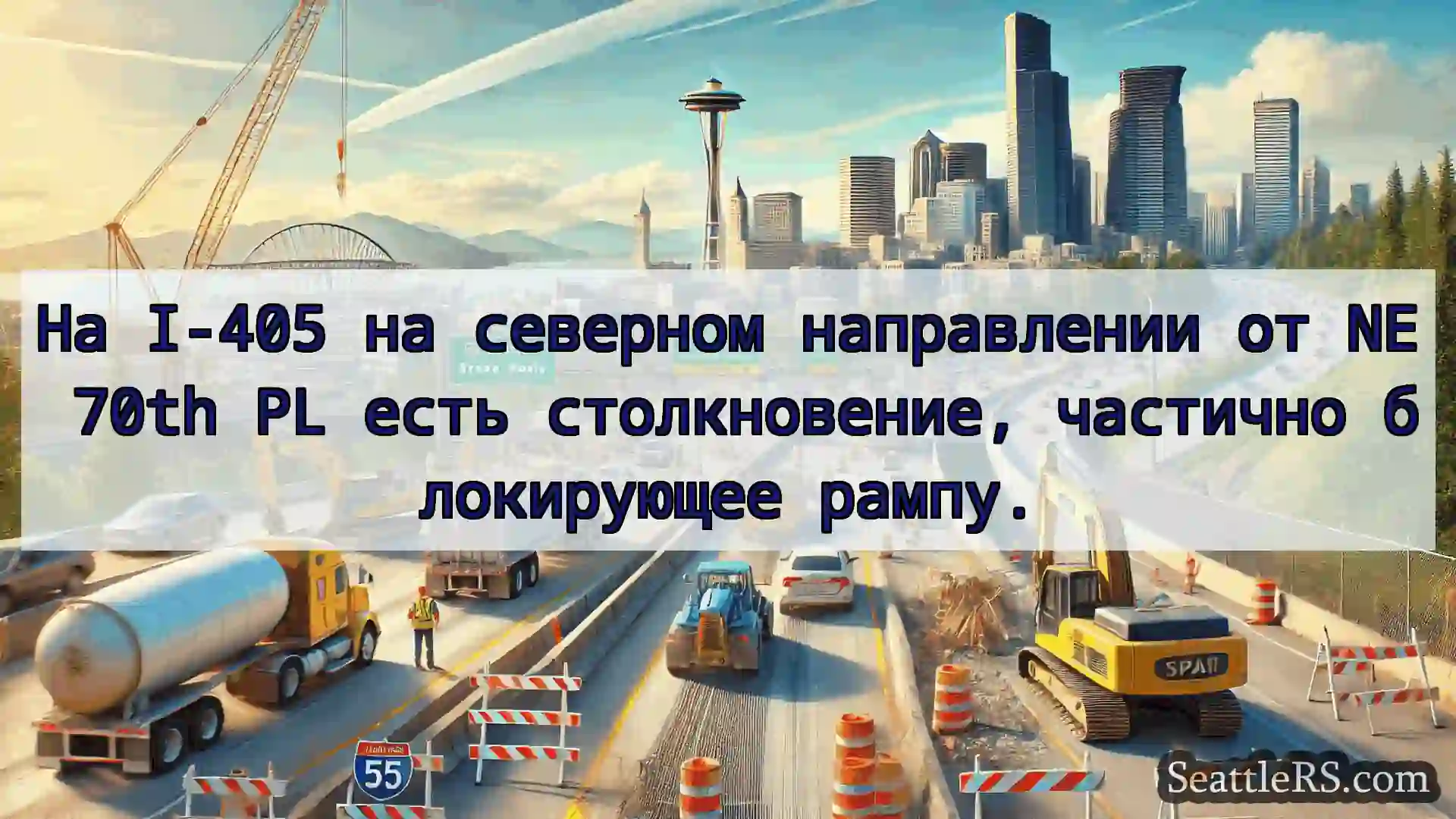 Транспортные новости Сиэтла На I-405 на северном направлении
