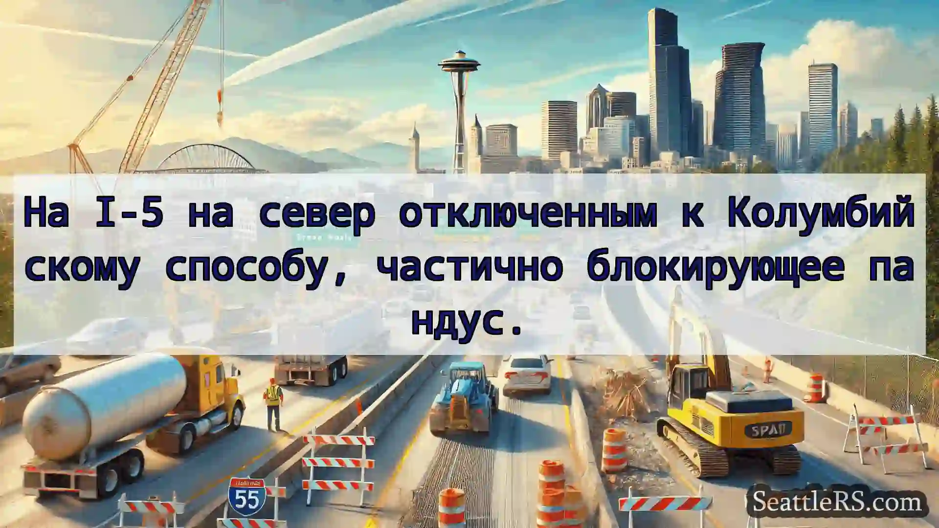 Транспортные новости Сиэтла На I-5 на север отключенным к