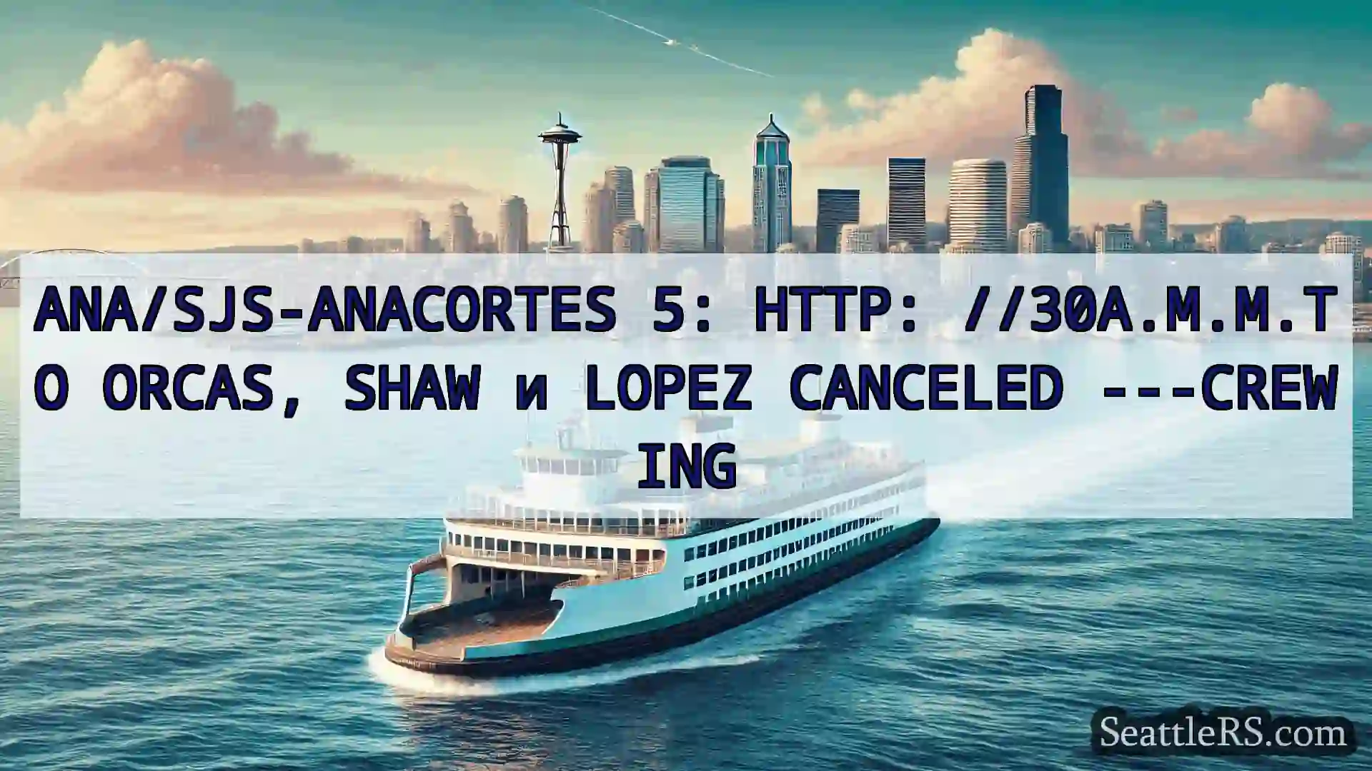 Сиэтл паромные новости ANA/SJS-ANACORTES 5: HTTP: