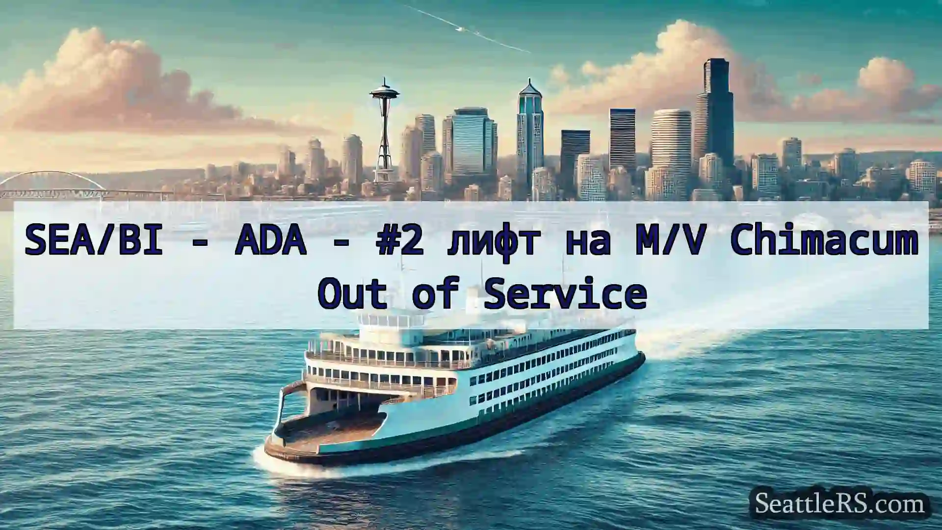 Сиэтл паромные новости SEA/BI - ADA - #2 лифт на M/V