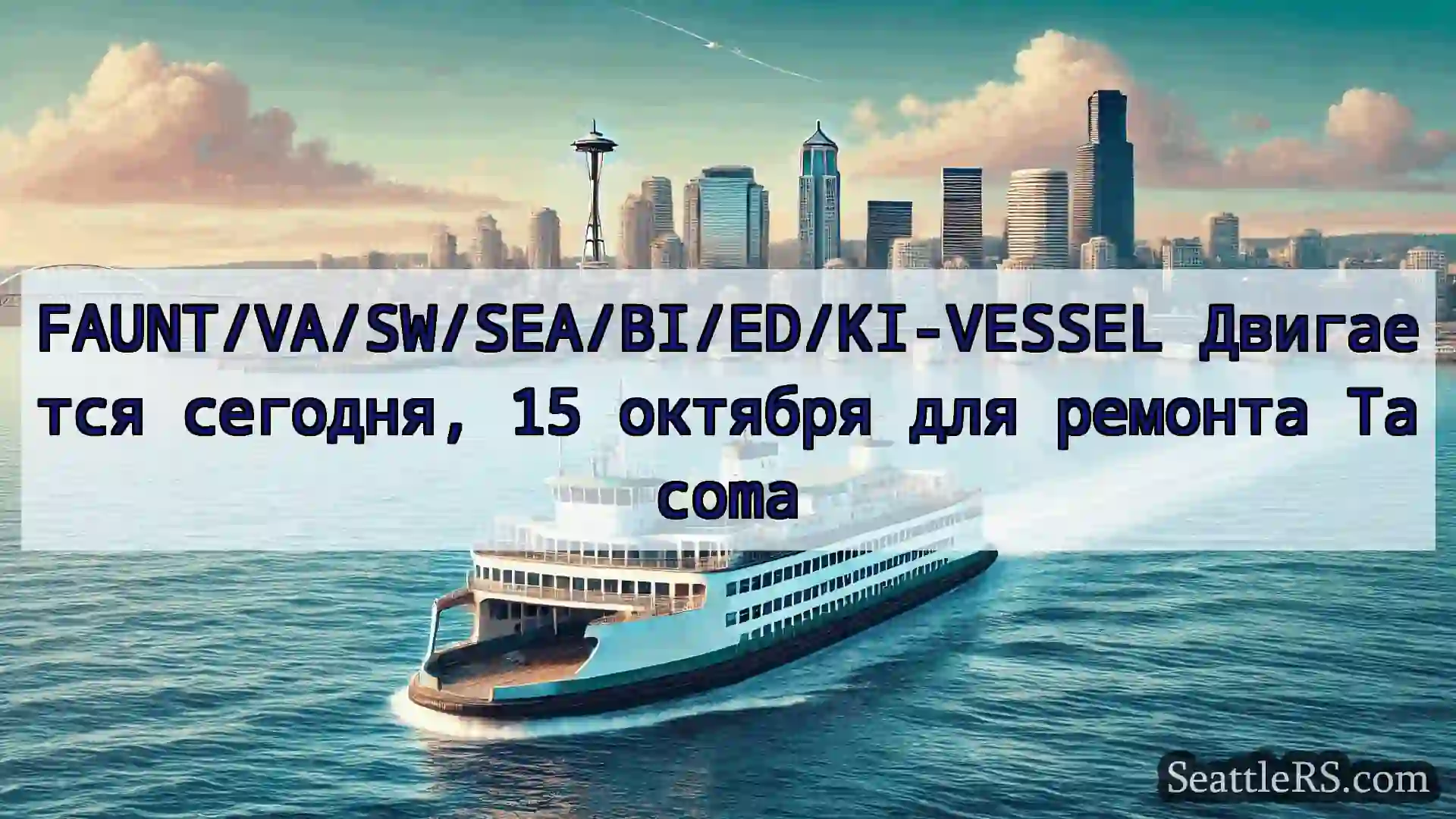 Сиэтл паромные новости FAUNT/VA/SW/SEA/BI/ED/KI-VESSEL