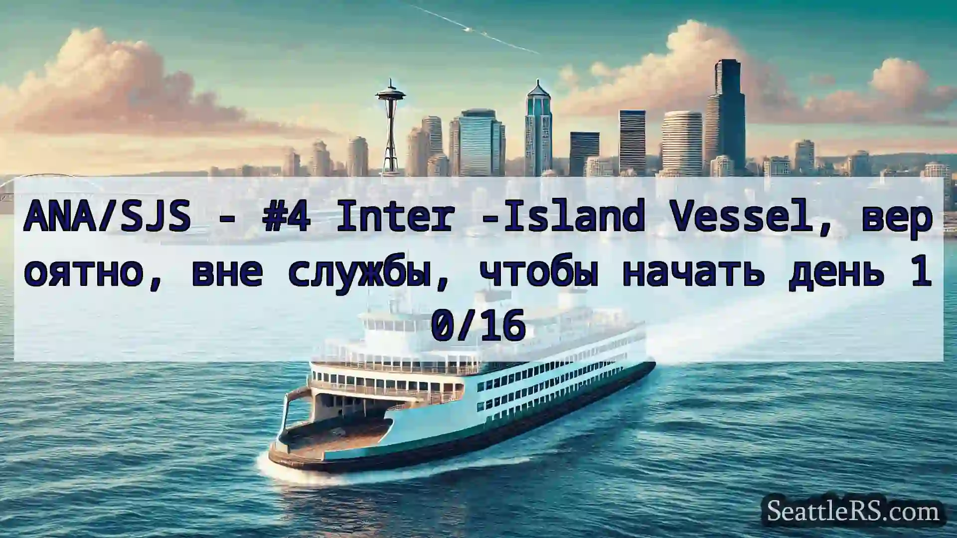 Сиэтл паромные новости ANA/SJS - #4 Inter -Island Vessel,