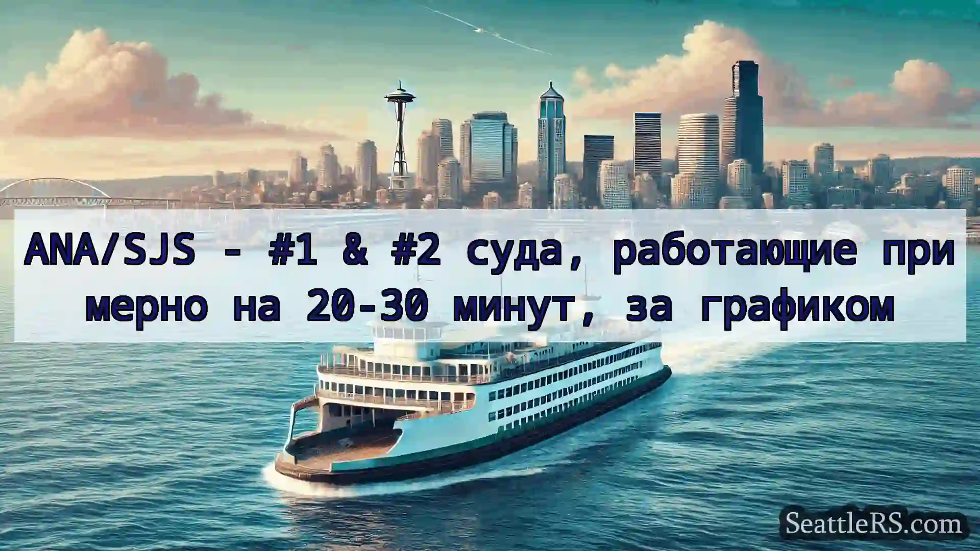 Сиэтл паромные новости ANA/SJS - #1 & #2 суда, работающие