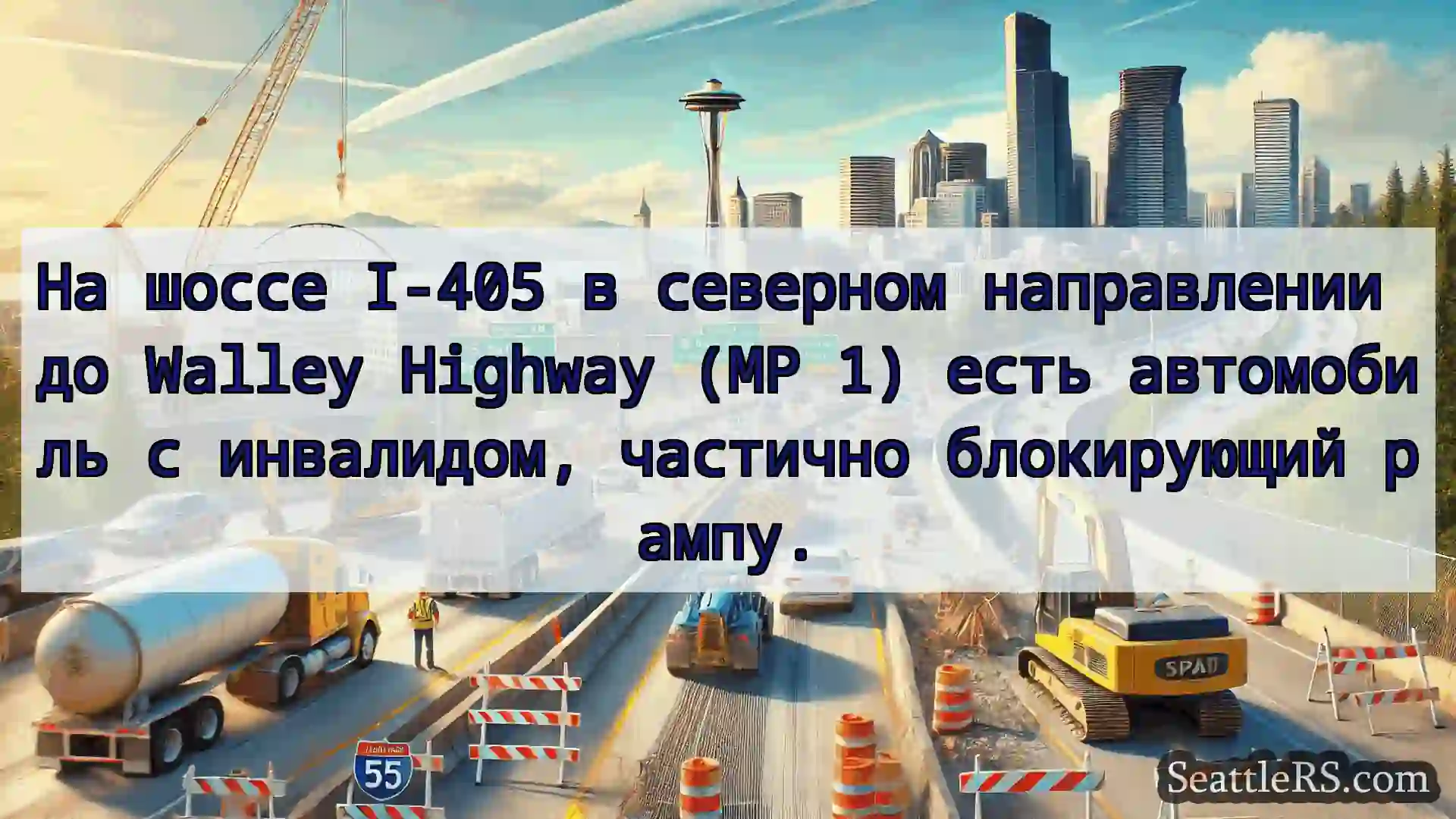 Транспортные новости Сиэтла На шоссе I-405 в северном