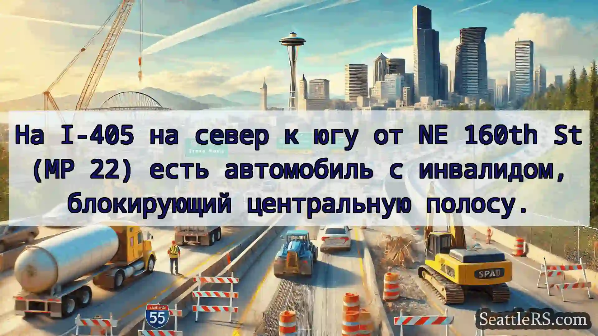 Транспортные новости Сиэтла На I-405 на север к югу от NE