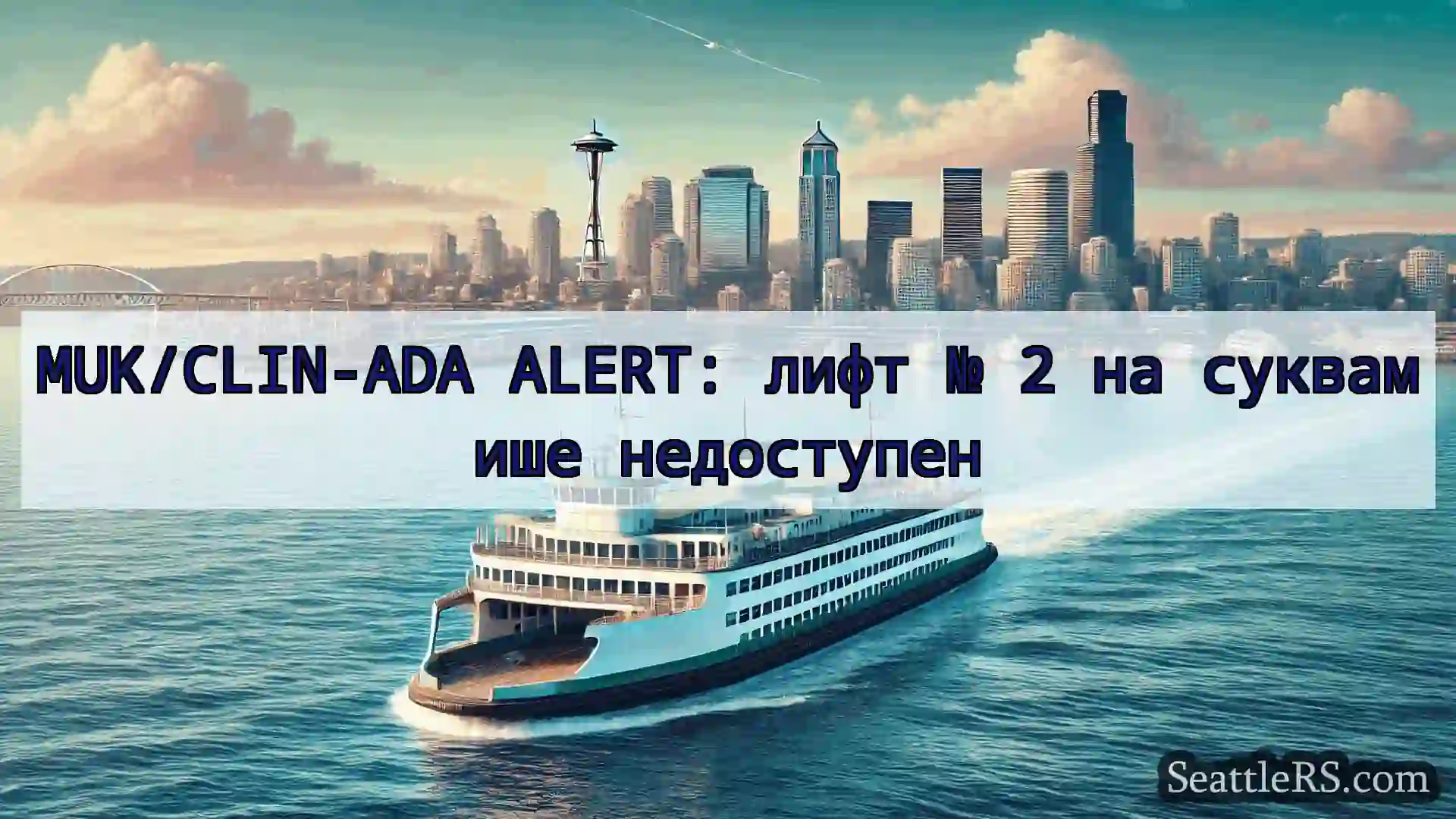 Сиэтл паромные новости MUK/CLIN-ADA ALERT: лифт № 2 на