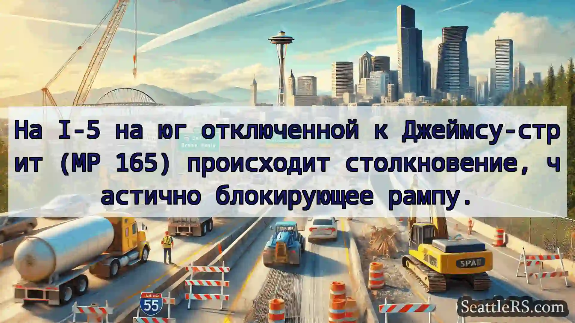 Транспортные новости Сиэтла На I-5 на юг отключенной к