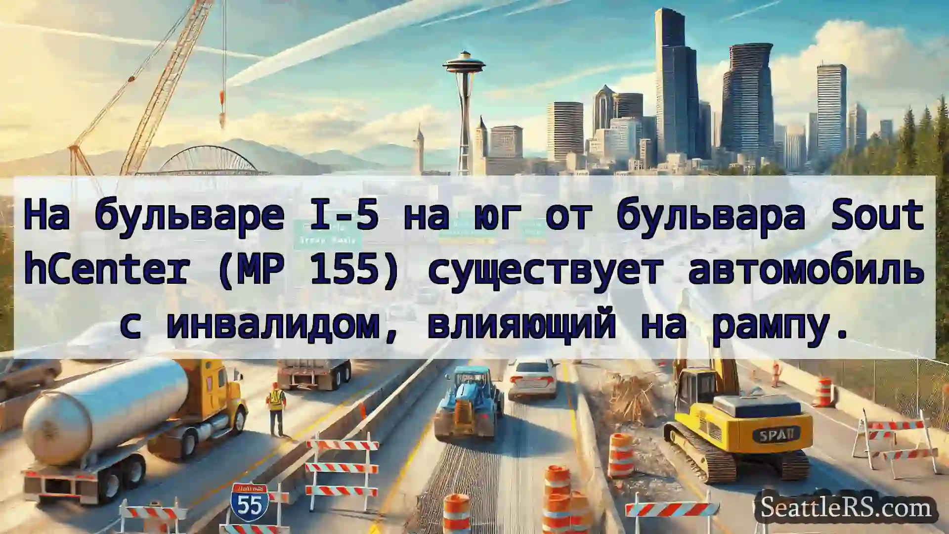 Транспортные новости Сиэтла На бульваре I-5 на юг от бульвара