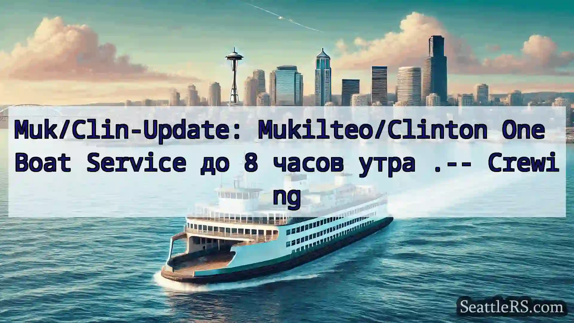 Сиэтл паромные новости Muk/Clin-Update: Mukilteo/Clinton