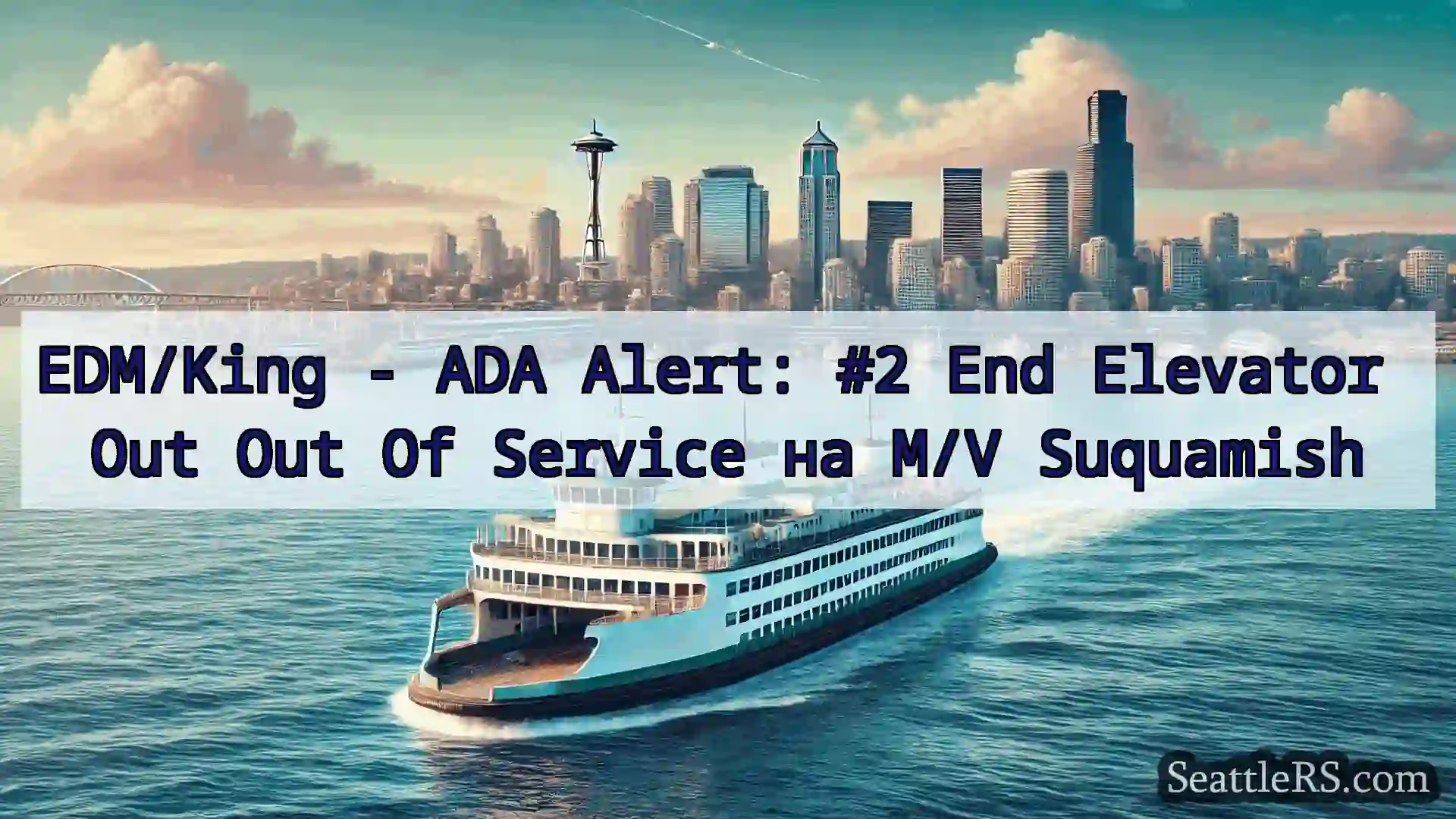 Сиэтл паромные новости EDM/King - ADA Alert: #2 End