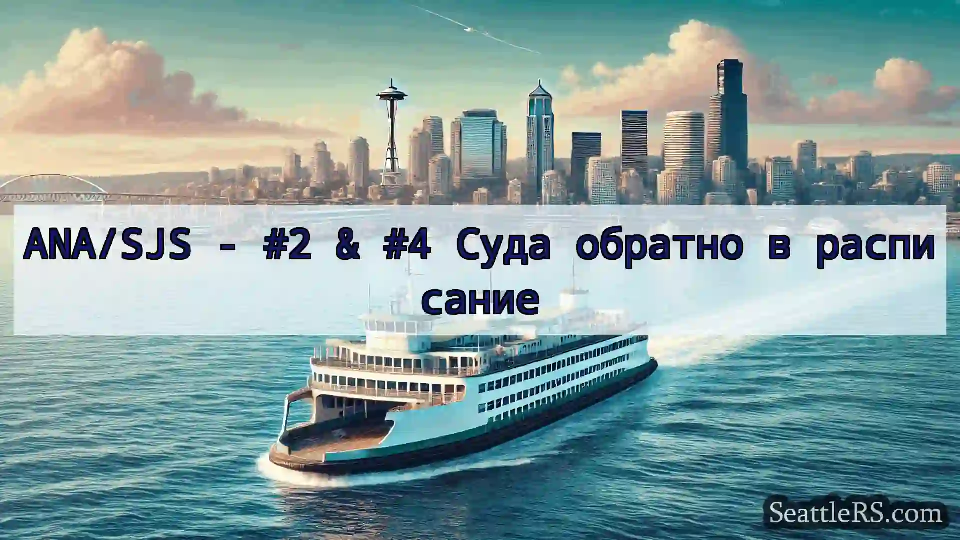 Сиэтл паромные новости ANA/SJS - #2 & #4 Суда обратно в