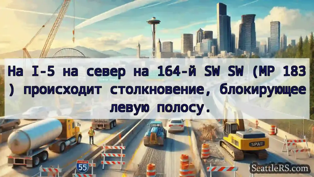 Транспортные новости Сиэтла На I-5 на север на 164-й SW SW (MP