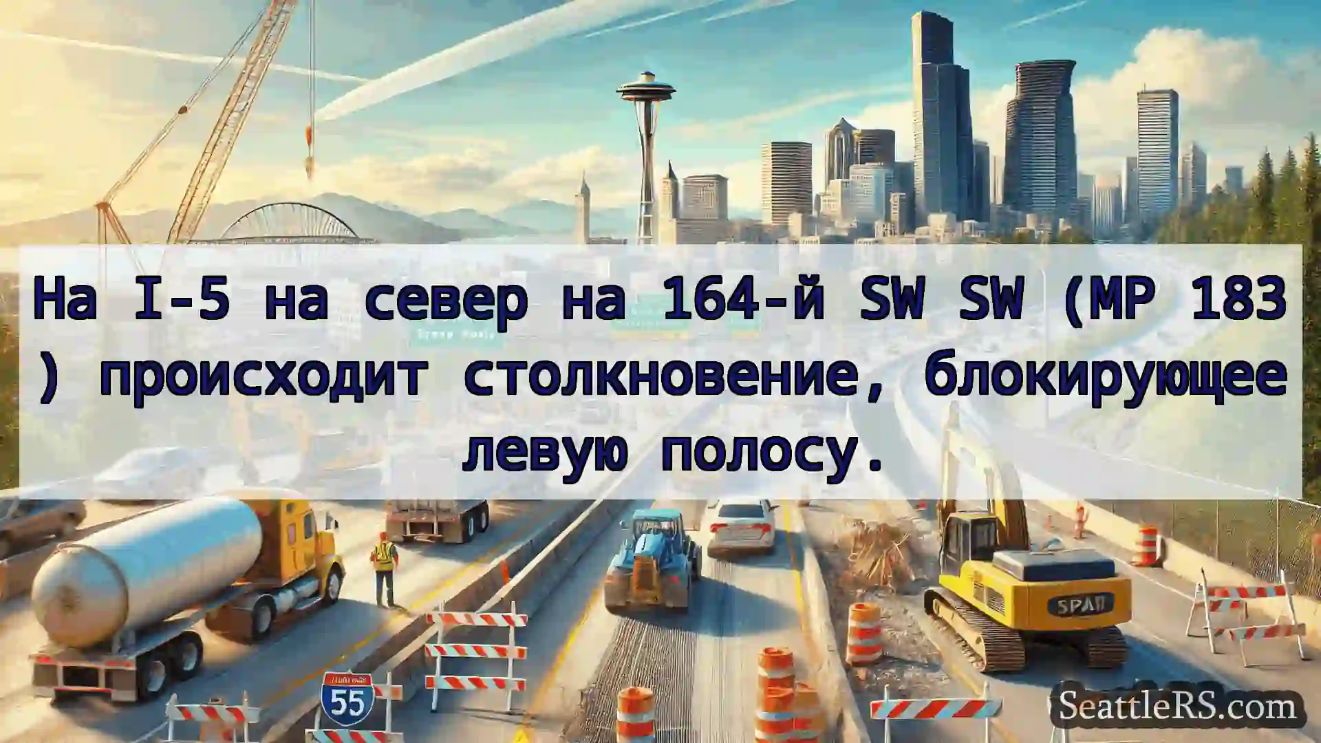 Транспортные новости Сиэтла На I-5 на север на 164-й SW SW (MP