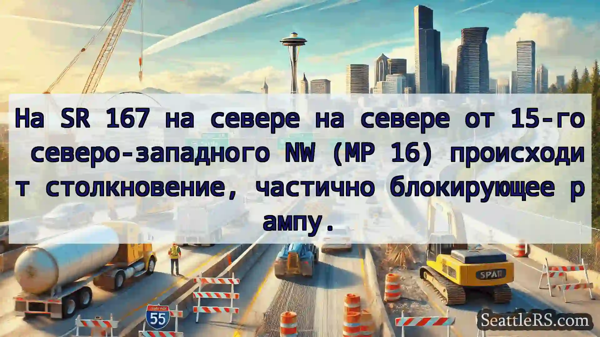 Транспортные новости Сиэтла На SR 167 на севере на севере от