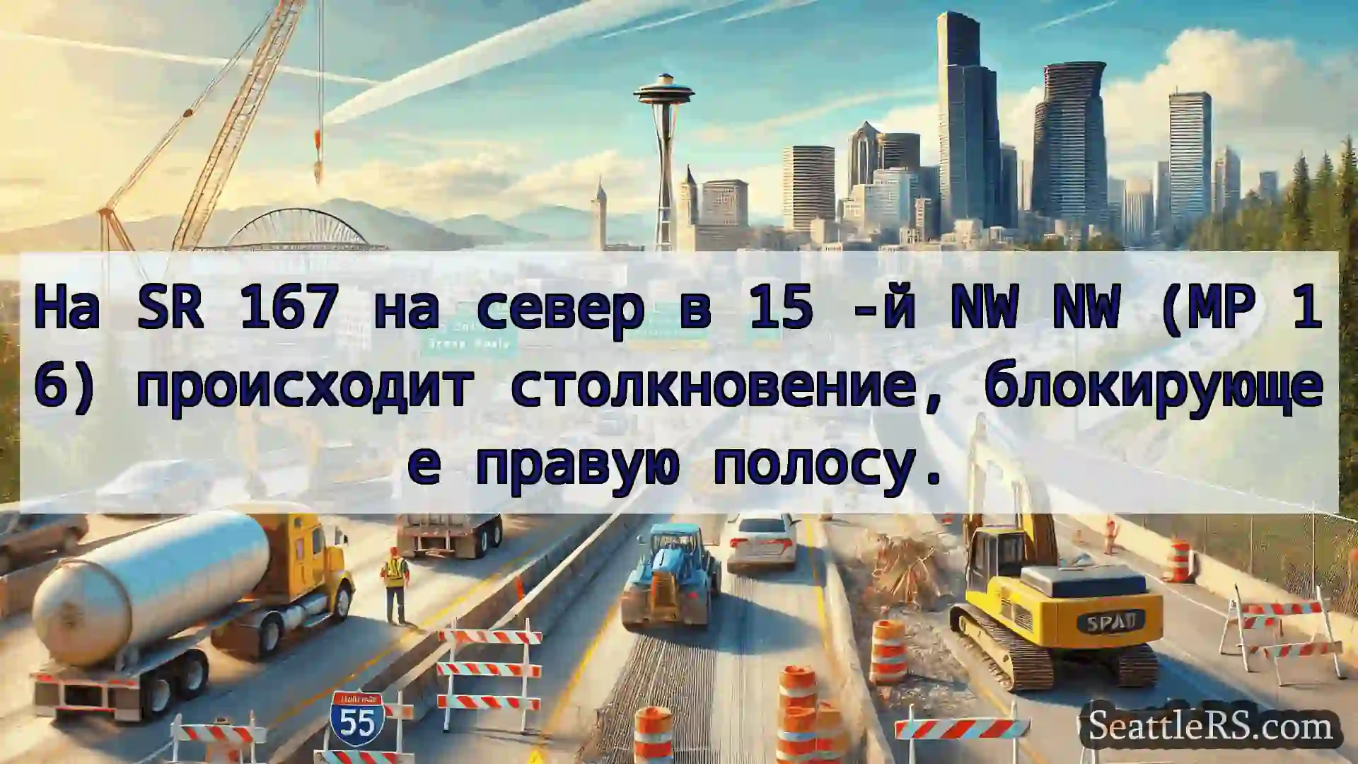 Транспортные новости Сиэтла На SR 167 на север в 15 -й NW NW