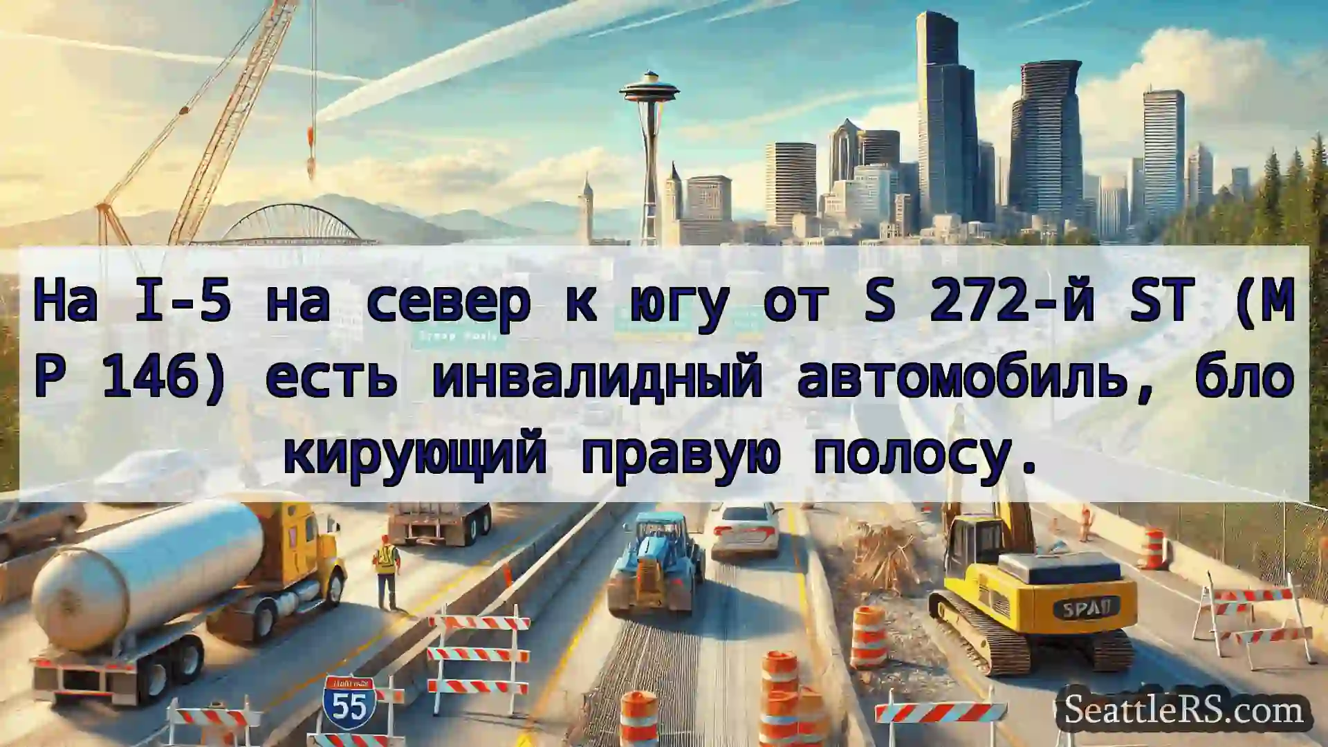 Транспортные новости Сиэтла На I-5 на север к югу от S 272-й