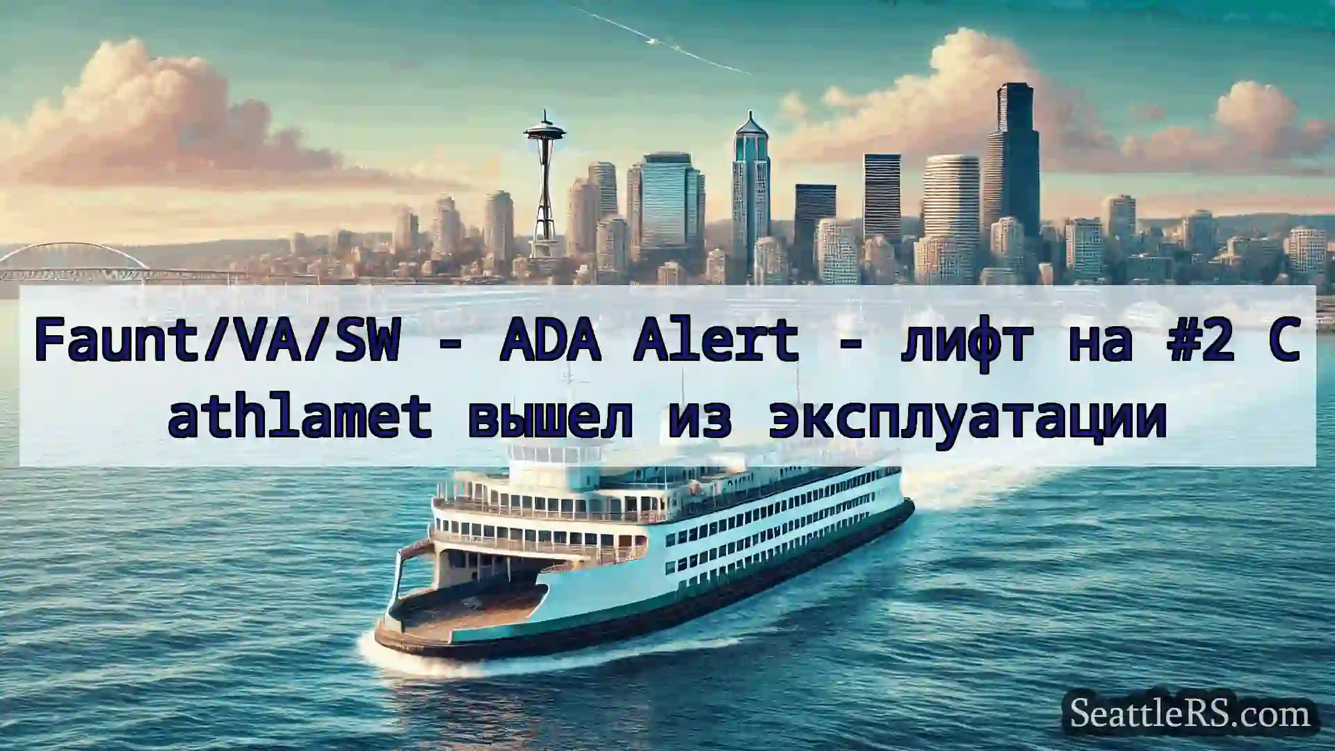 Сиэтл паромные новости Faunt/VA/SW - ADA Alert - лифт на