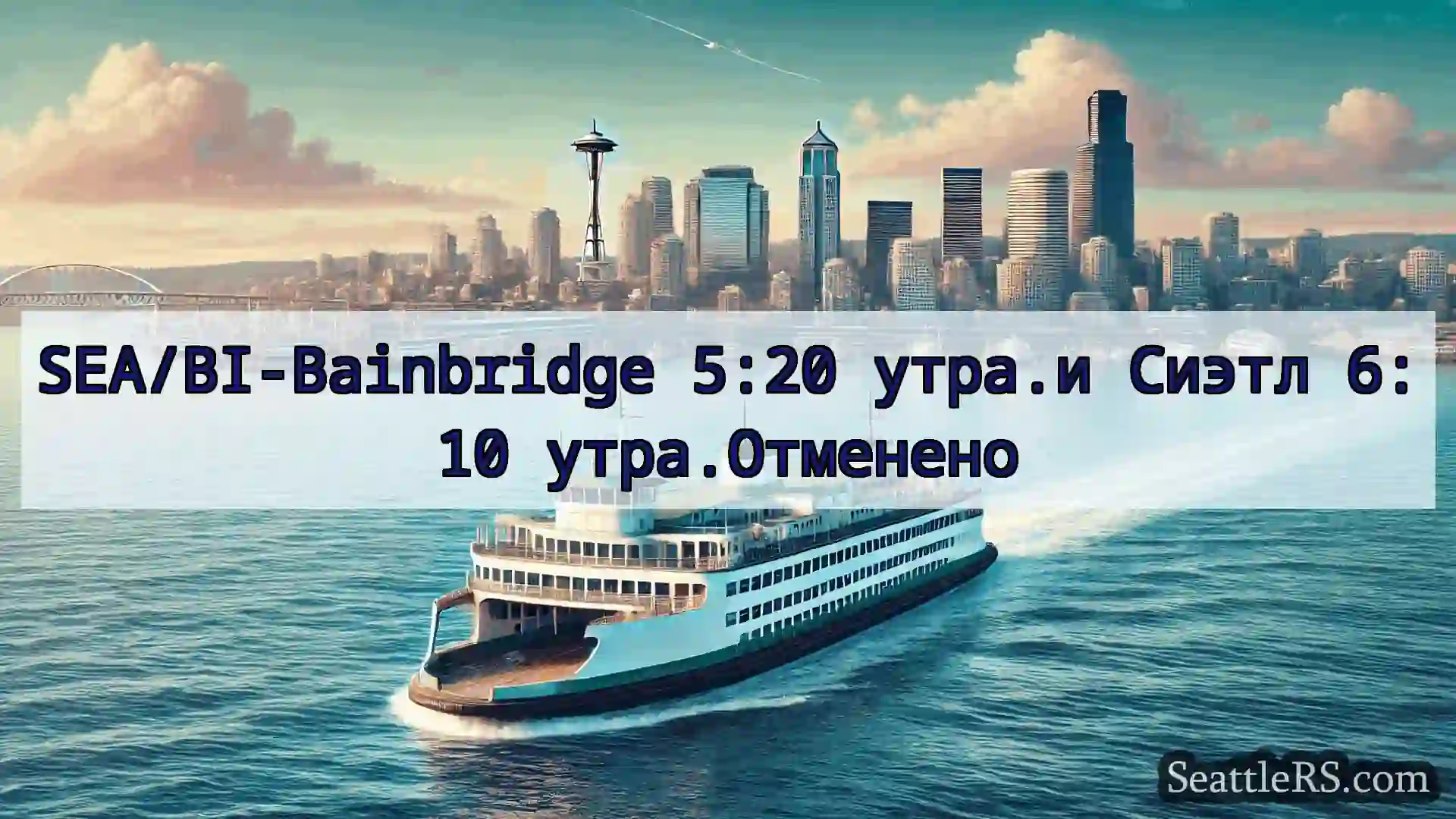 Сиэтл паромные новости SEA/BI-Bainbridge 5:20 утра.и