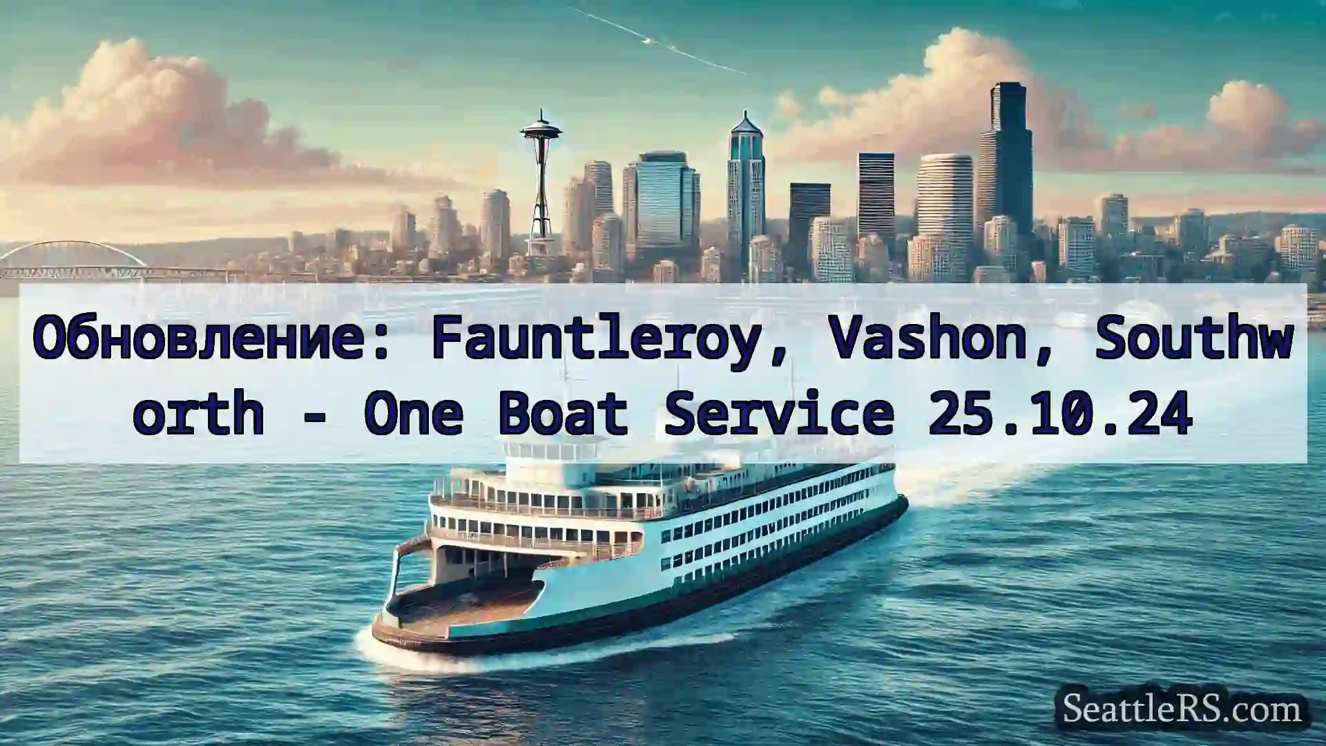 Сиэтл паромные новости Обновление: Fauntleroy, Vashon,