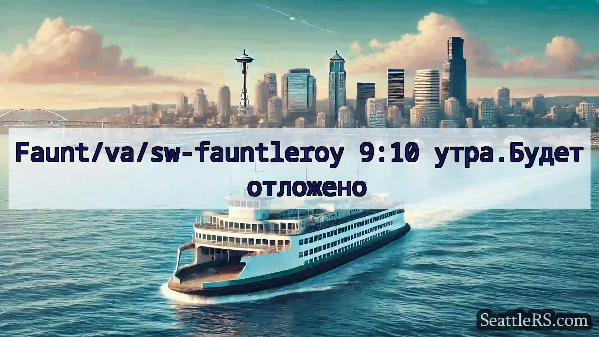 Сиэтл паромные новости Faunt/va/sw-fauntleroy 9:10