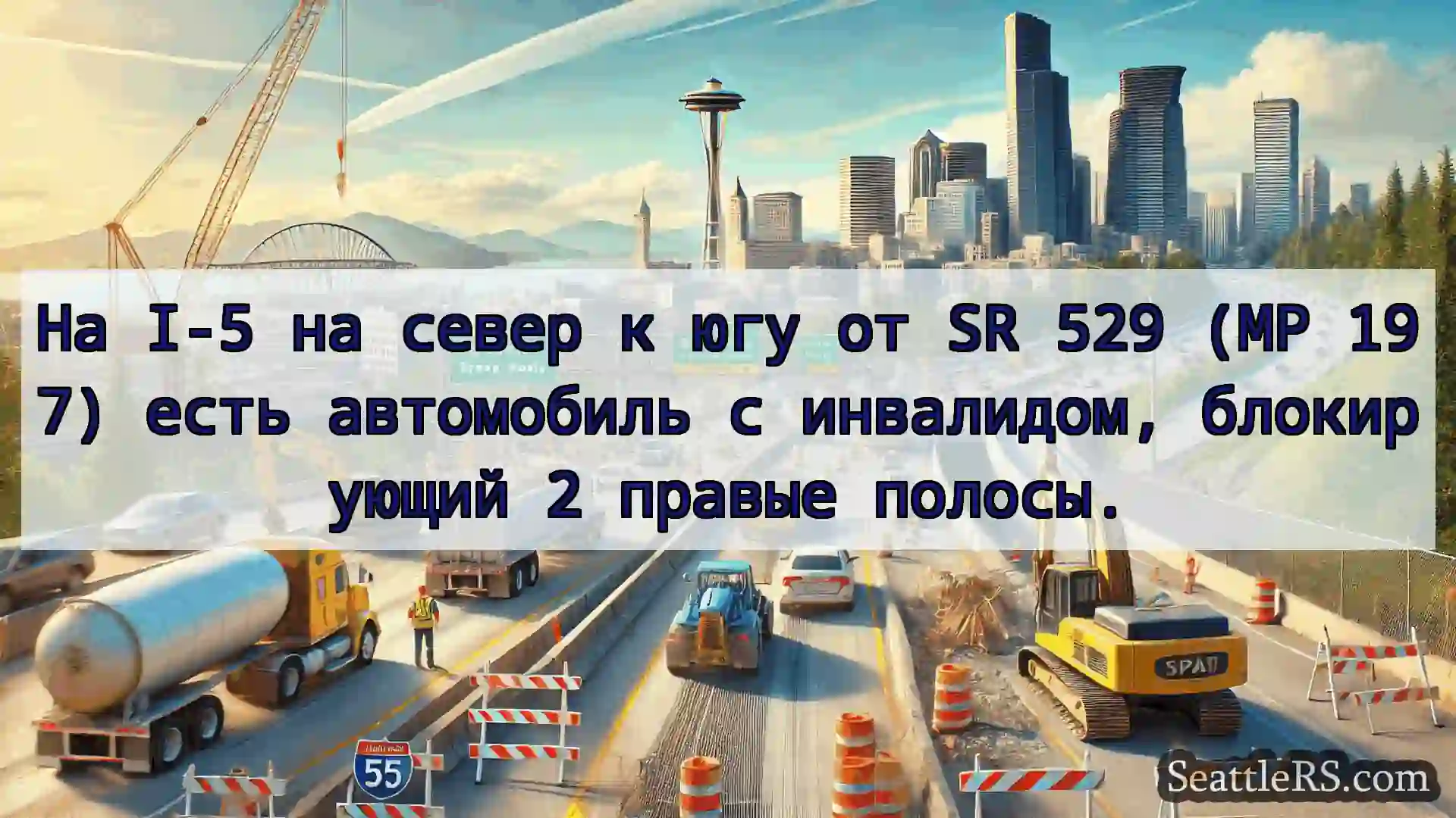 Транспортные новости Сиэтла На I-5 на север к югу от SR 529