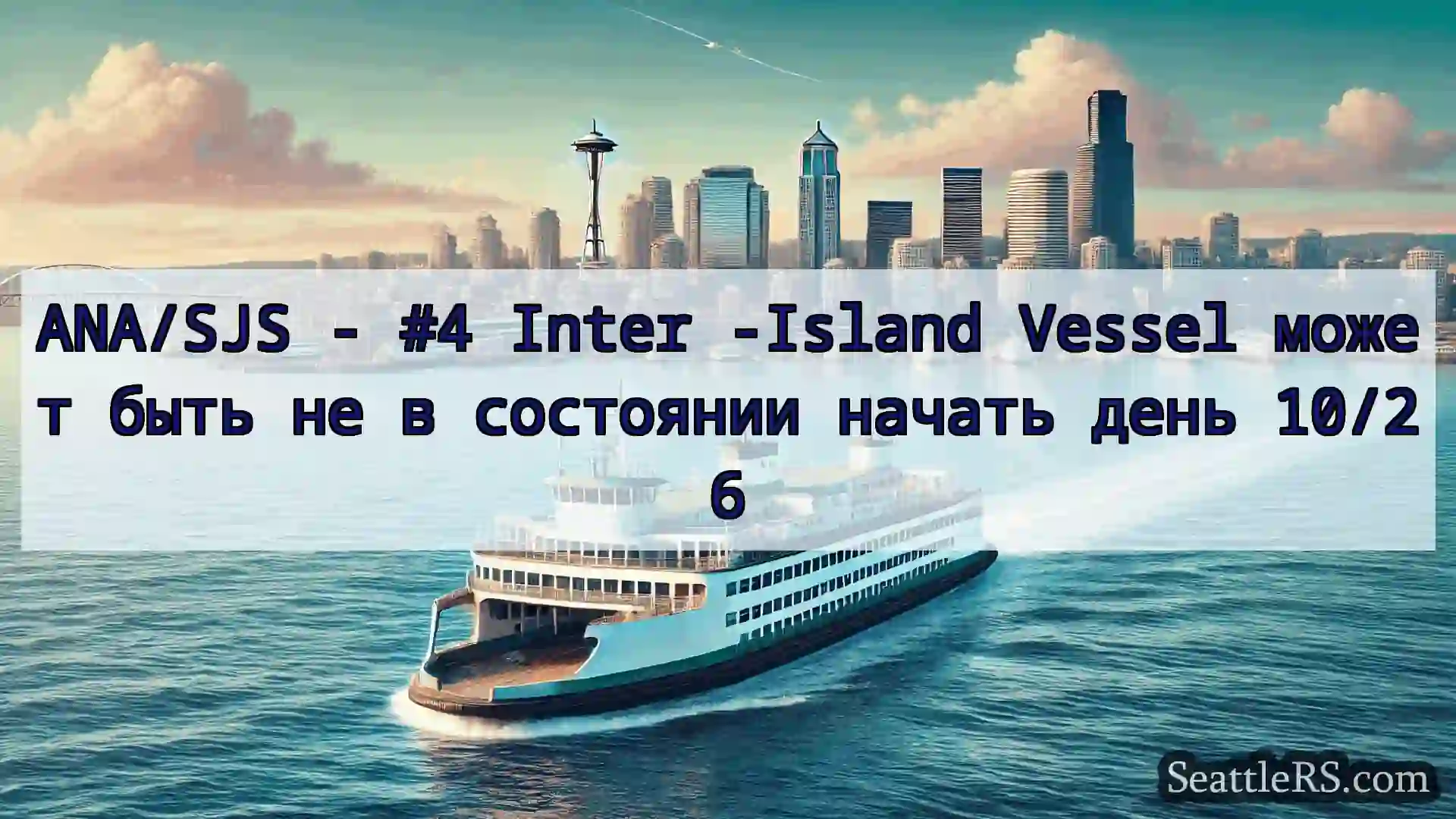 Сиэтл паромные новости ANA/SJS - #4 Inter -Island Vessel