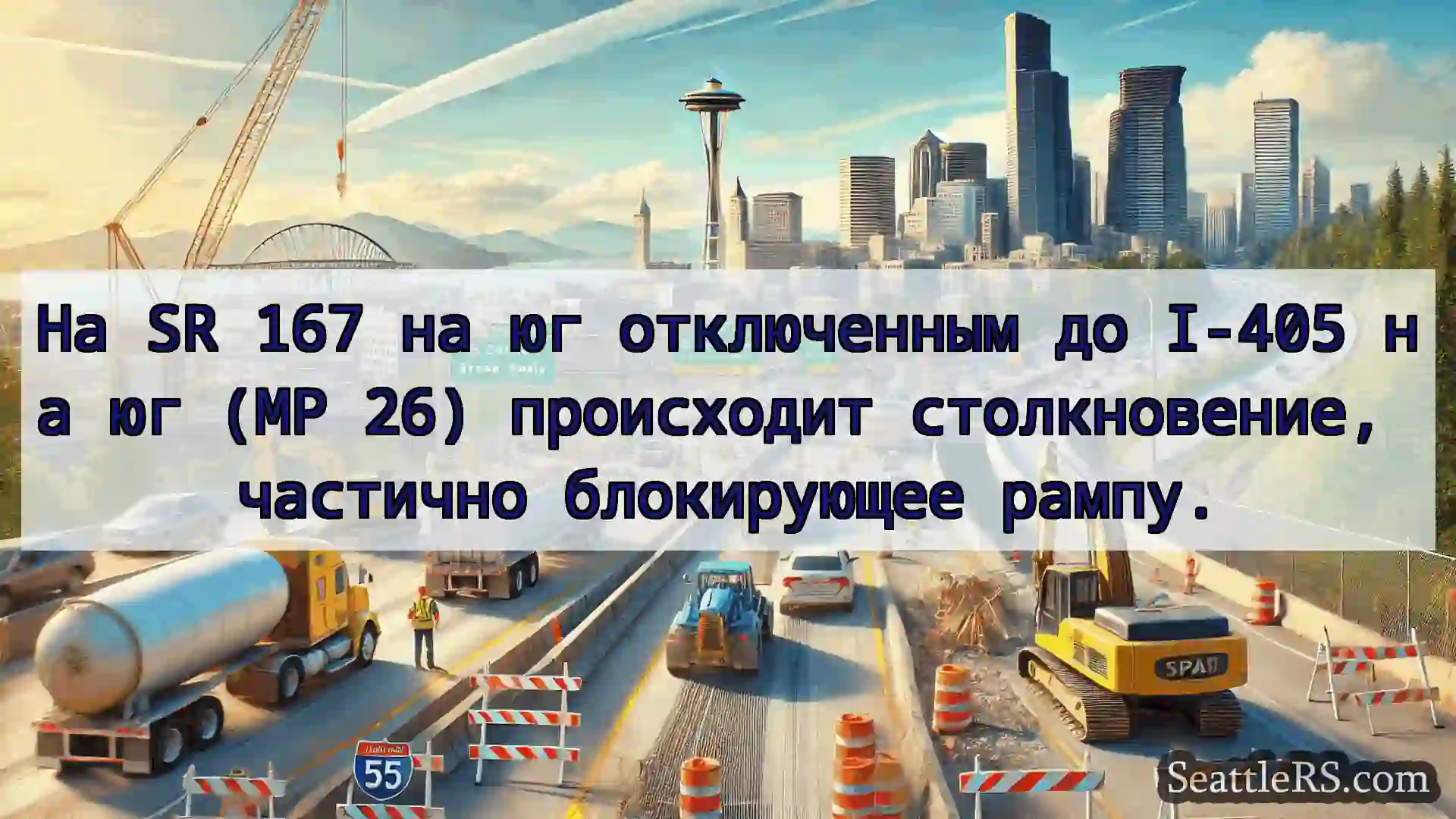 Транспортные новости Сиэтла На SR 167 на юг отключенным до