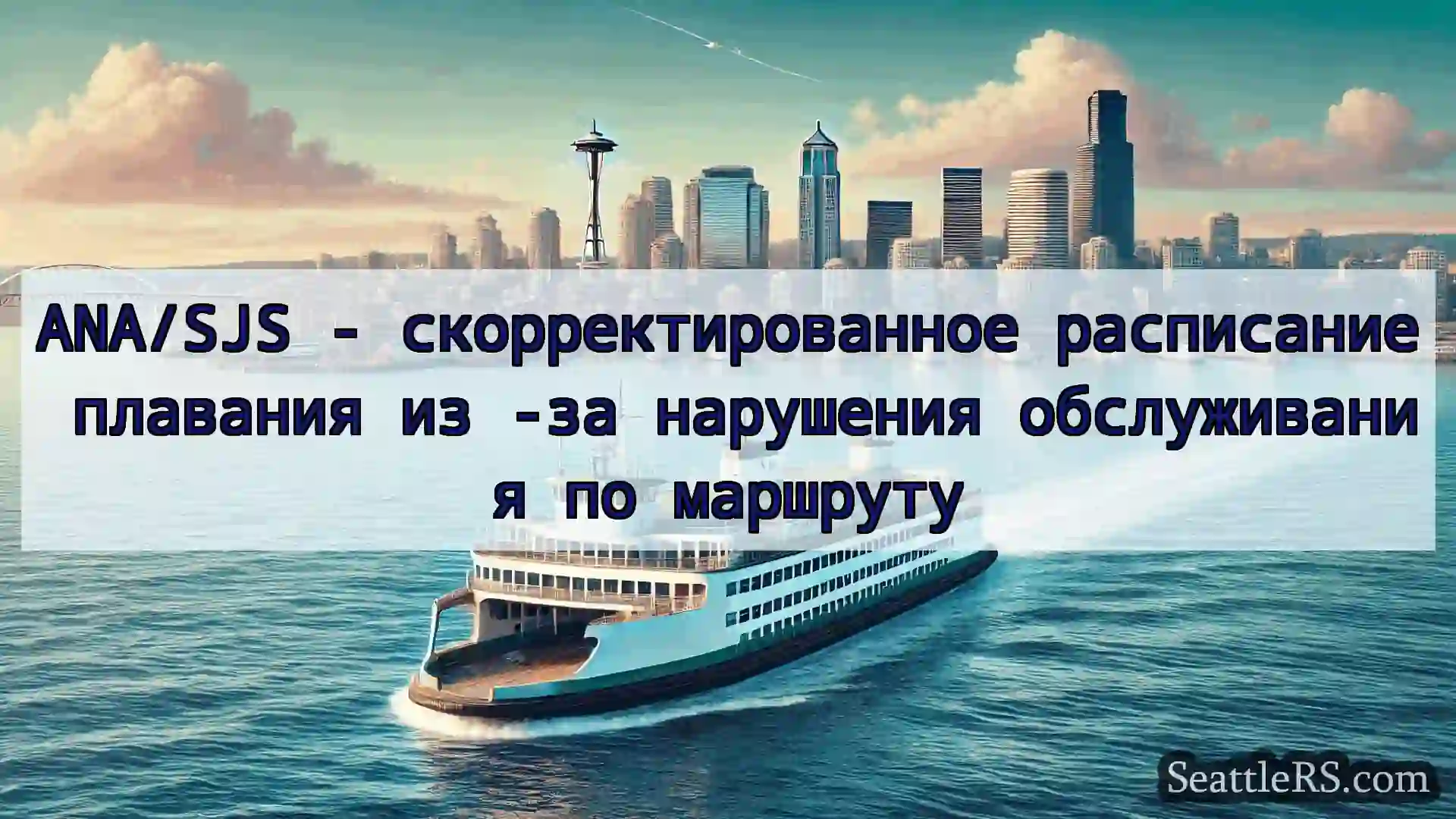 Сиэтл паромные новости ANA/SJS - скорректированное