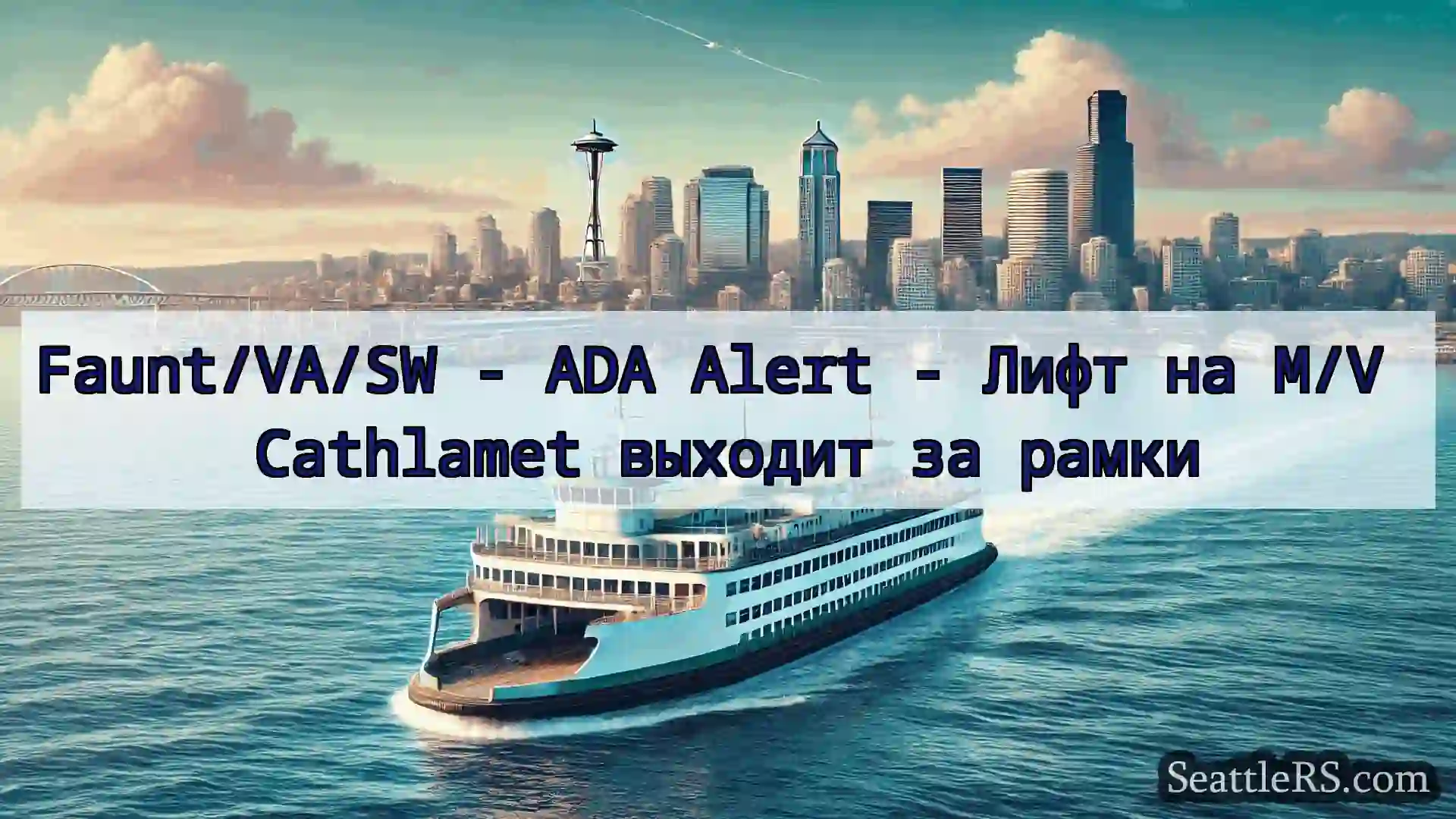 Сиэтл паромные новости Faunt/VA/SW - ADA Alert - Лифт на