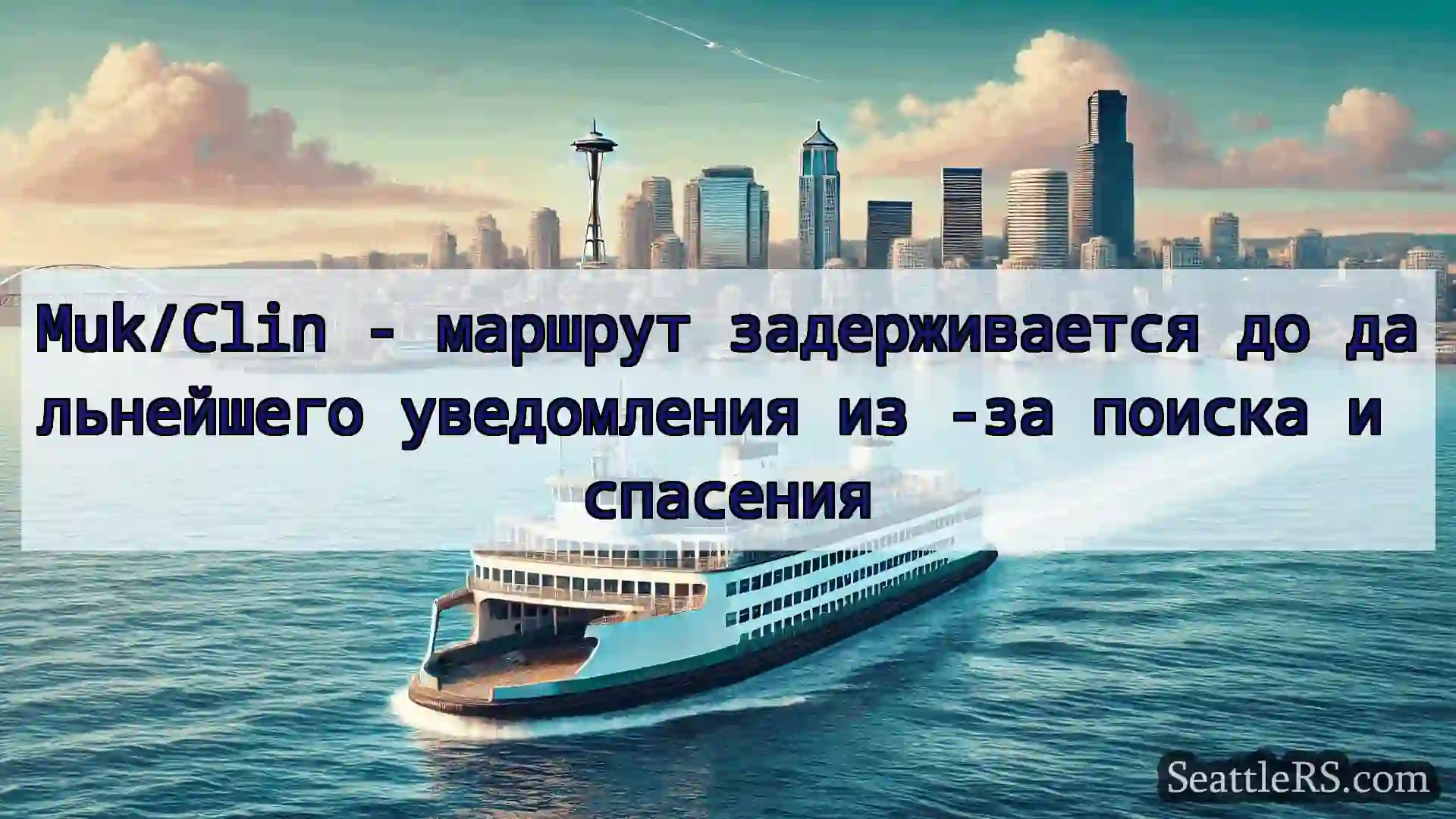 Сиэтл паромные новости Muk/Clin - маршрут задерживается